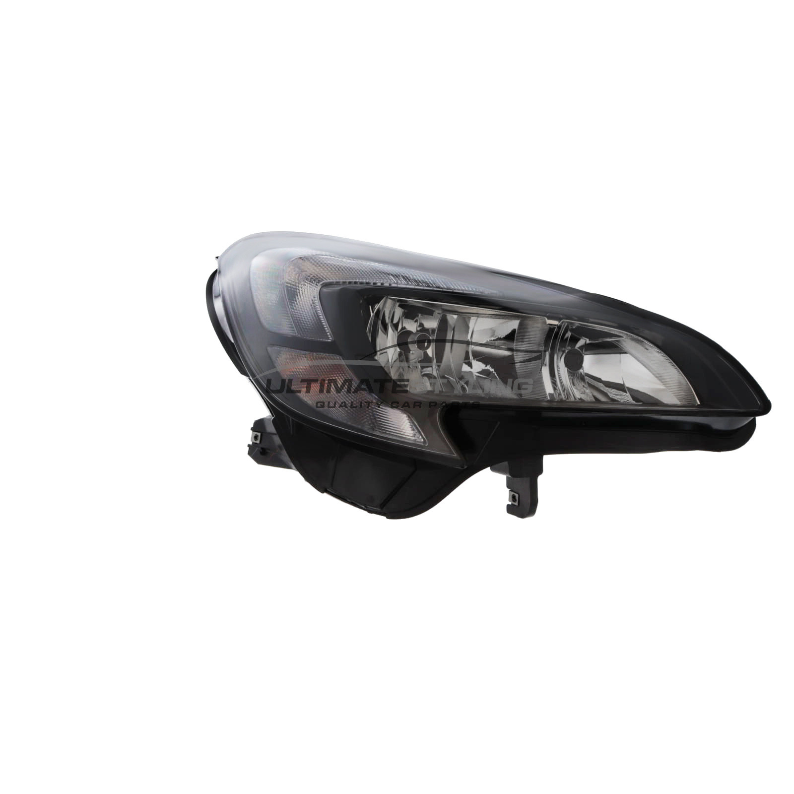 Vauxhall Corsa 2014-2020 Halogen, Electric With Motor, Chrome Headlight / Headlamp Drivers Side (RH)