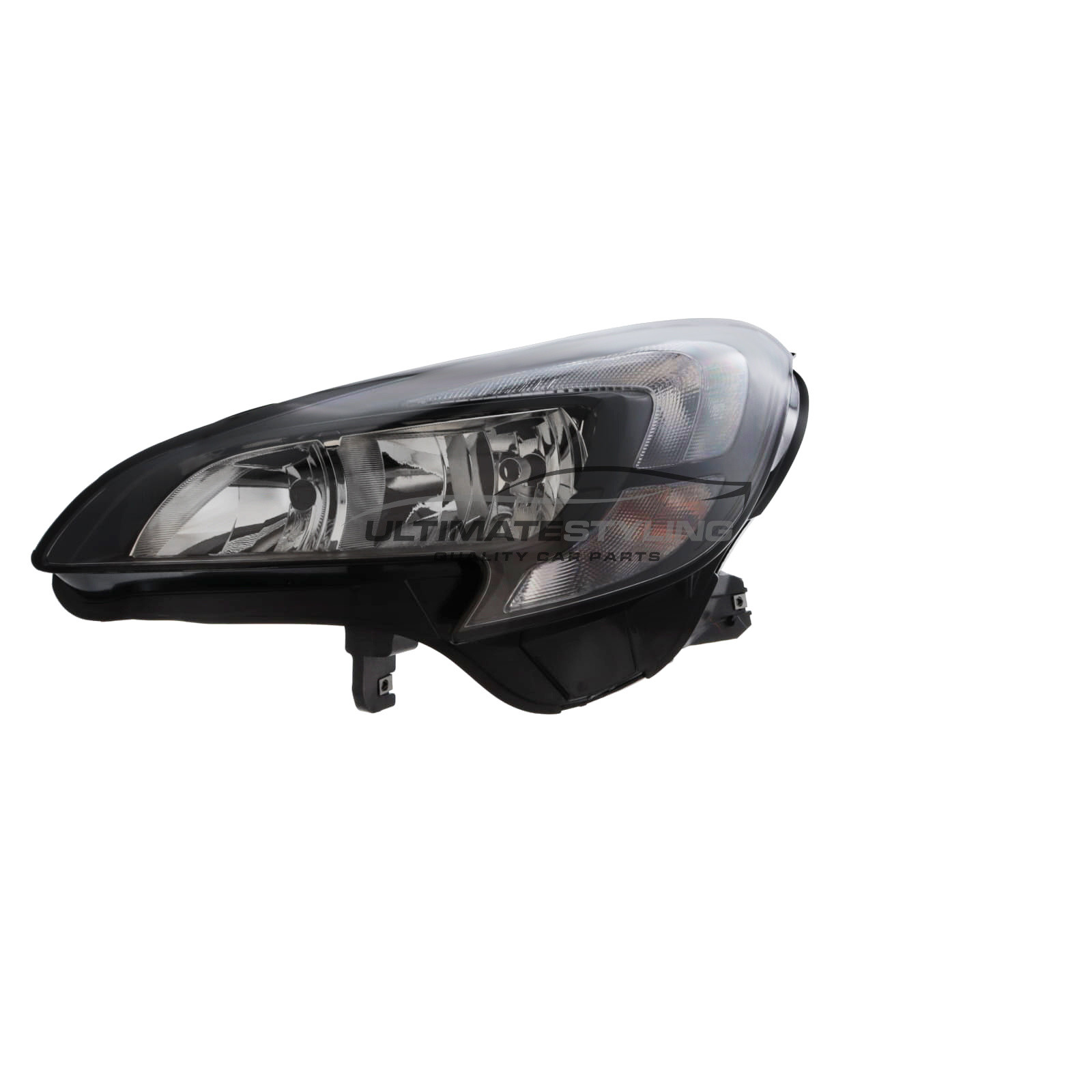 Vauxhall Corsa 2014-2020 Halogen, Electric With Motor, Chrome Headlight / Headlamp Passengers Side (LH)