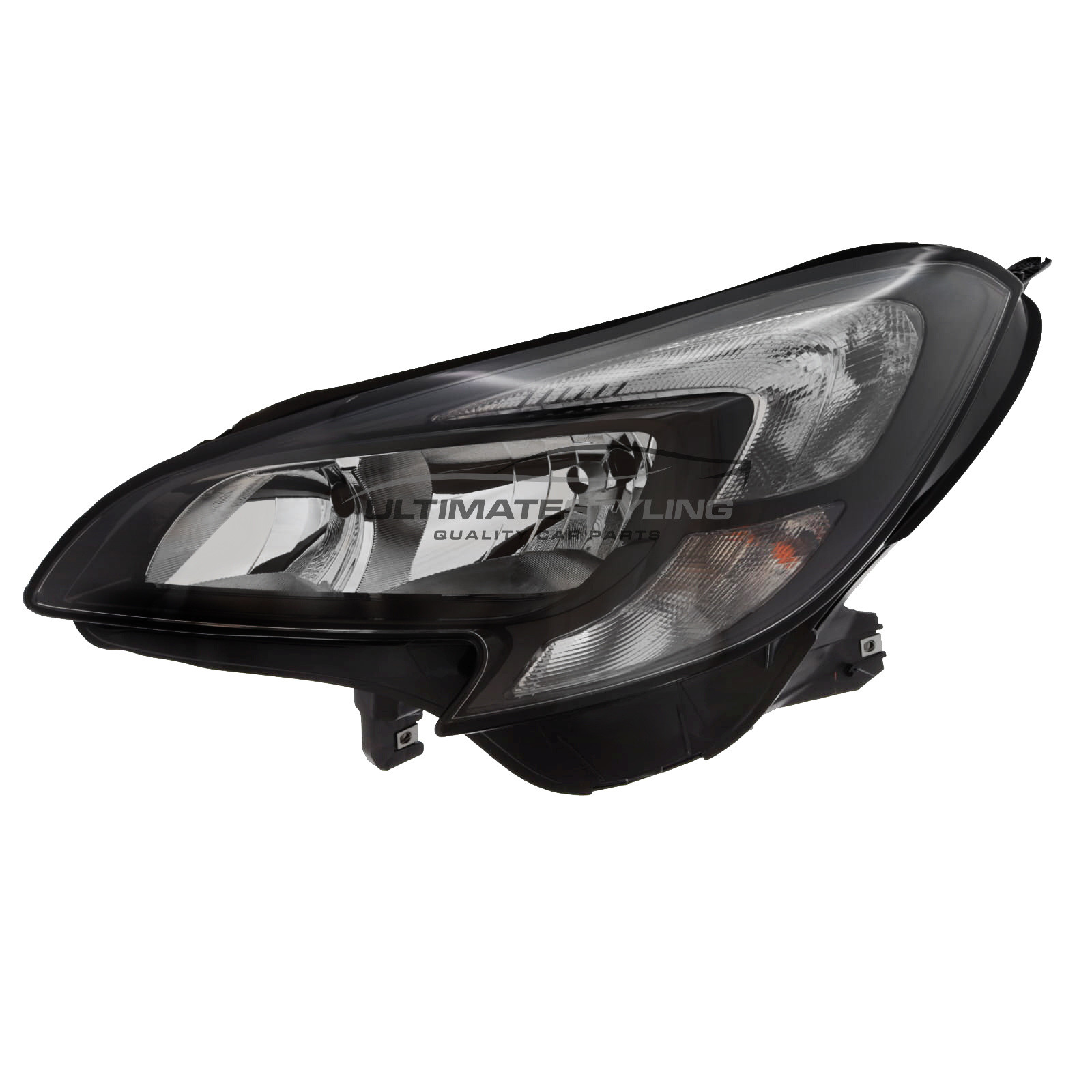 Vauxhall Corsa 2014-2020 Halogen, Electric With Motor, Chrome Headlight / Headlamp Passengers Side (LH)