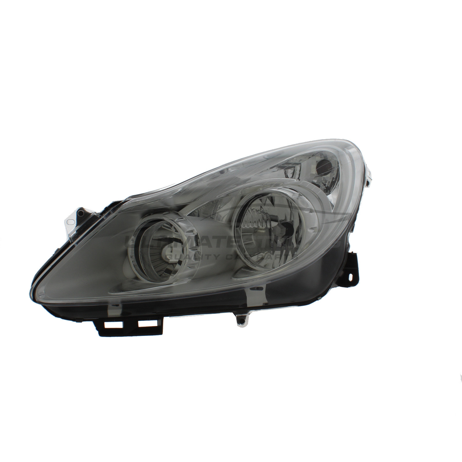 Vauxhall Corsa 2006-2011 Halogen, Electric Without Motor, Chrome Headlight / Headlamp Passengers Side (LH)