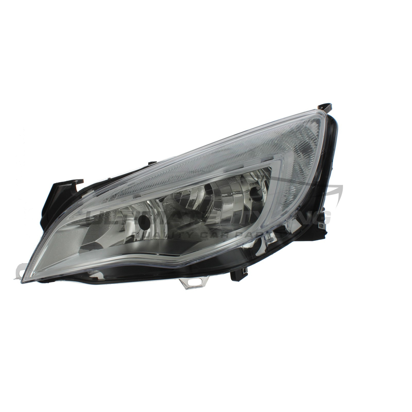 Vauxhall Astra J 2009-2012 Halogen, Electric With Motor, Chrome Headlight / Headlamp Passengers Side (LH)