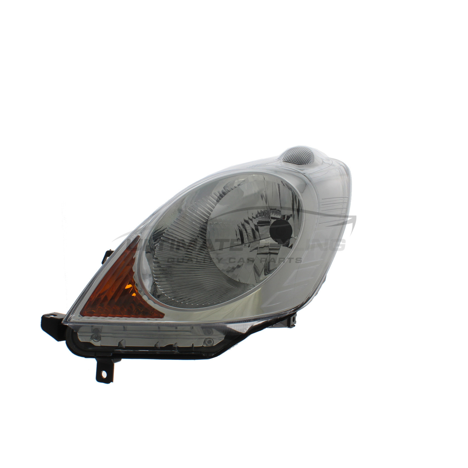 Nissan Note 2006-2009 Halogen, Electric Without Motor, Chrome Headlight / Headlamp Including Amber Indicator Passengers Side (LH)