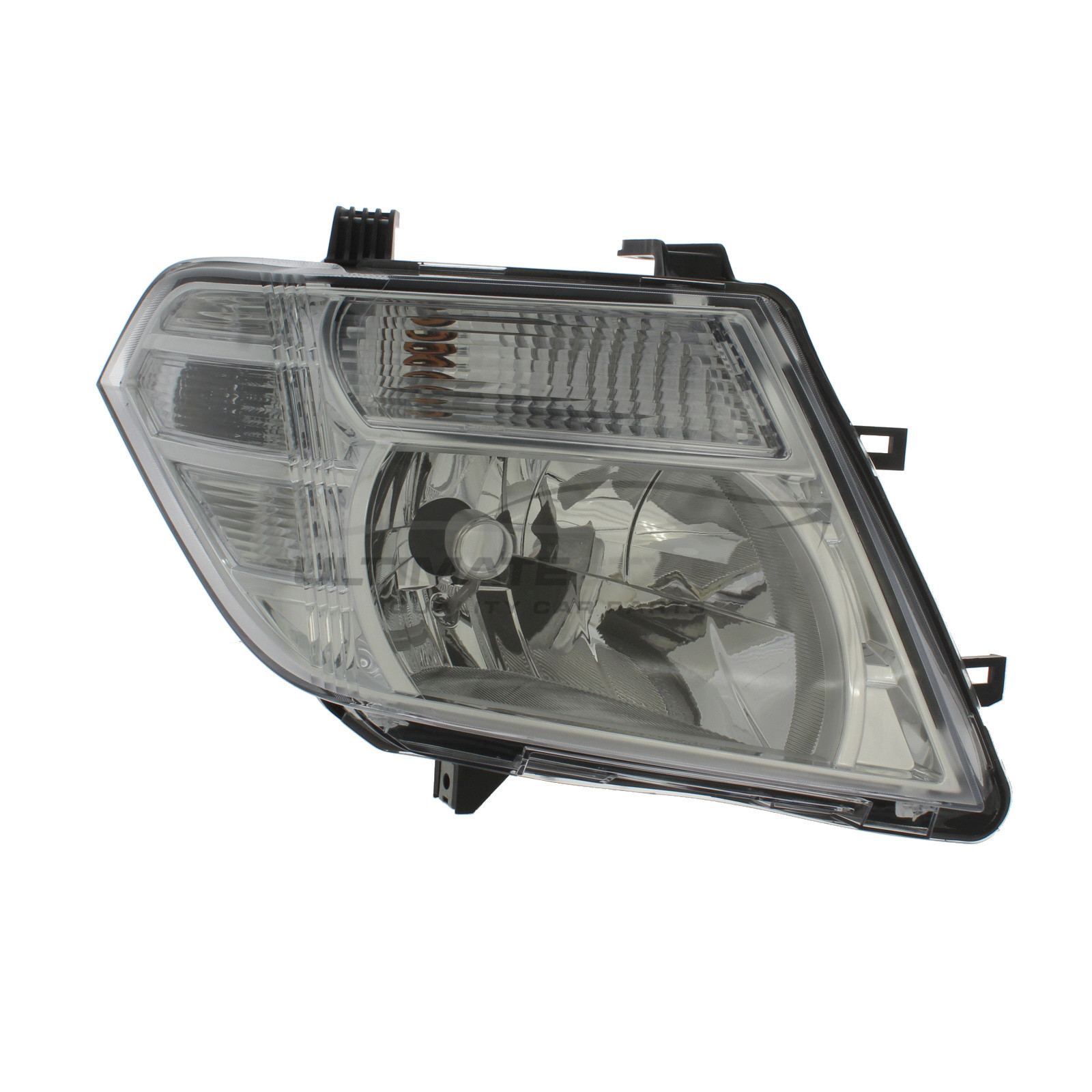 Nissan Navara 2010-2016, Pathfinder 2010-2014 Halogen, Electric Without Motor, Chrome Headlight / Headlamp Drivers Side (RH)