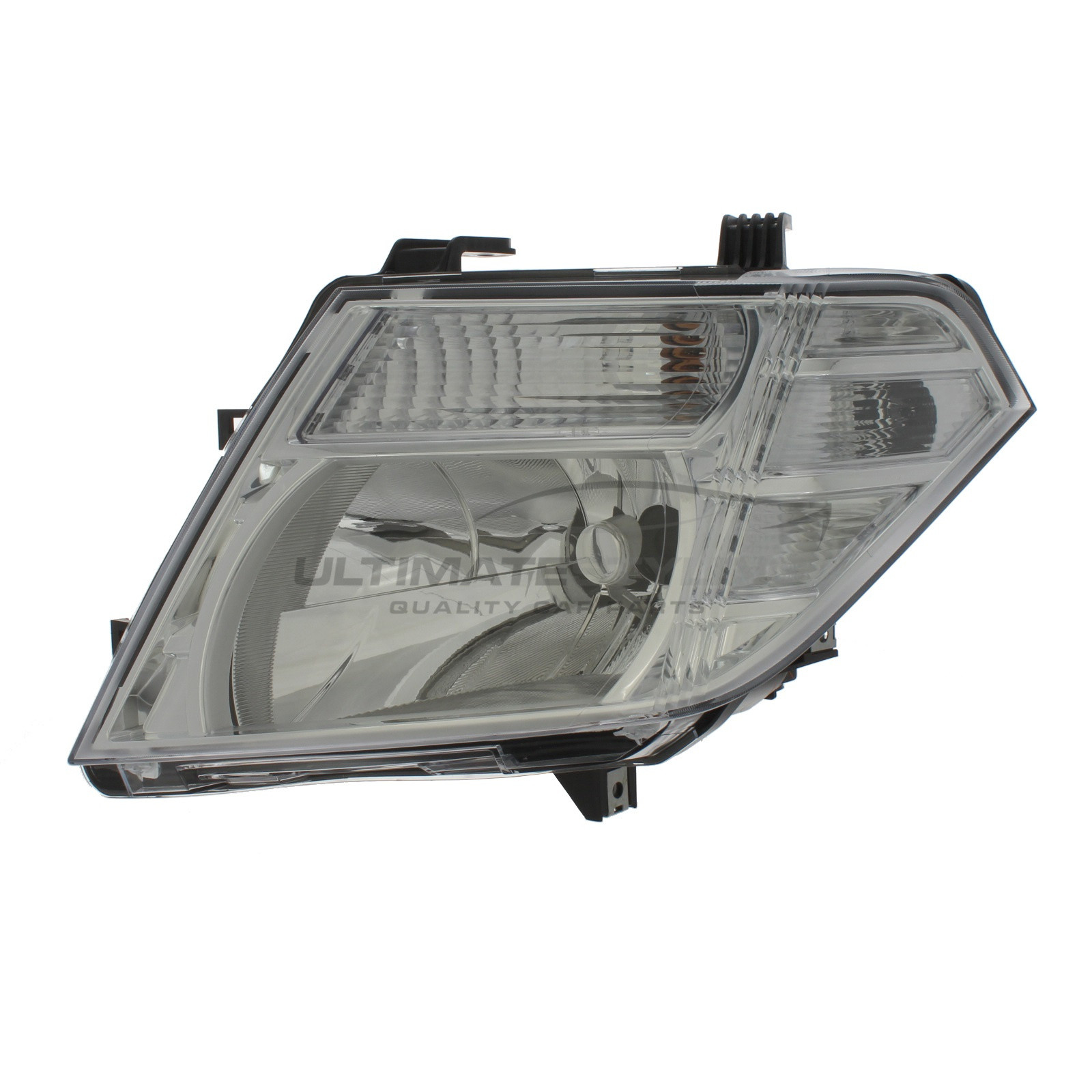 Nissan Navara 2010-2016, Pathfinder 2010-2014 Halogen, Electric Without Motor, Chrome Headlight / Headlamp Passengers Side (LH)