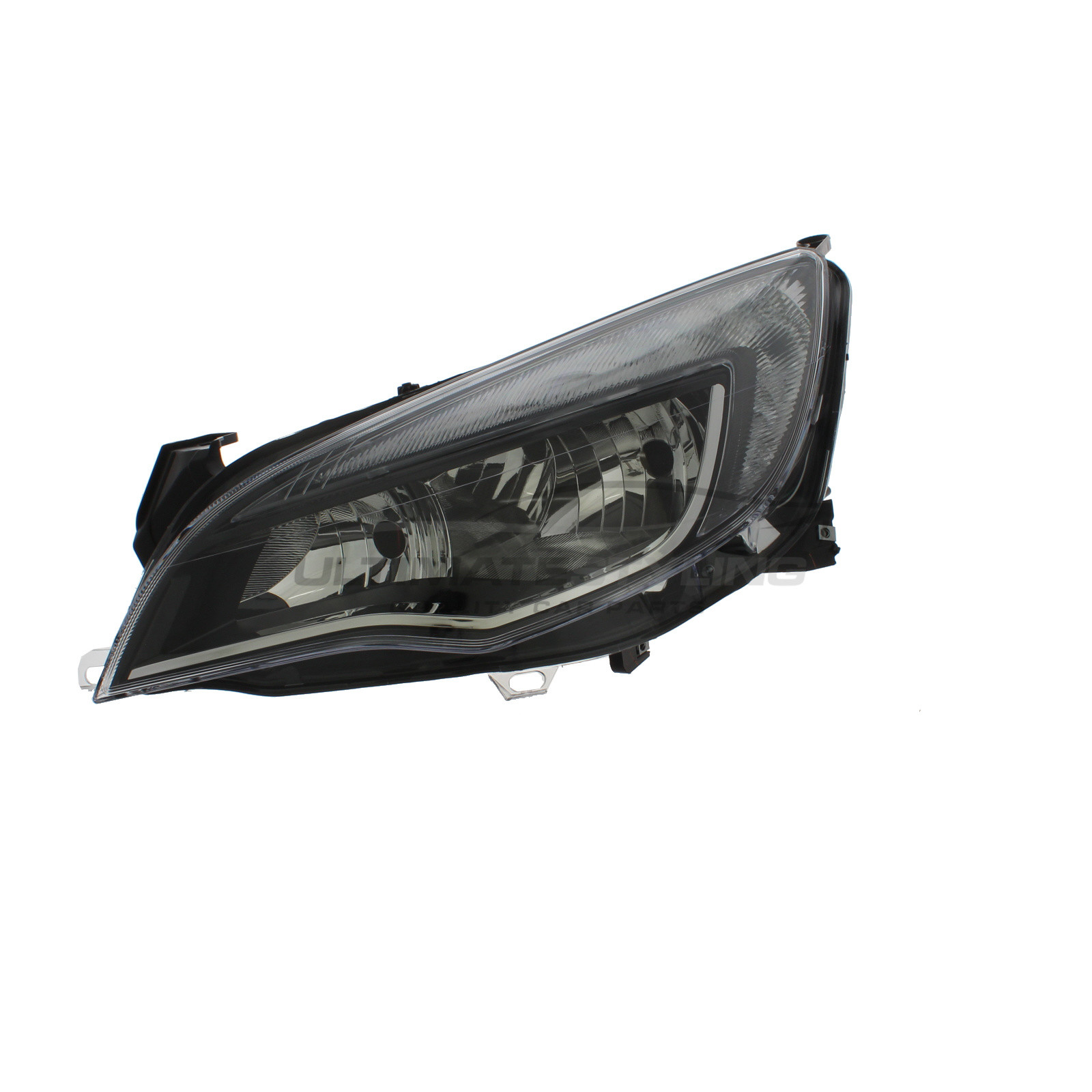 Vauxhall Astra J 2012-2016 Halogen, Electric With Motor, Black Headlight / Headlamp Passengers Side (LH)