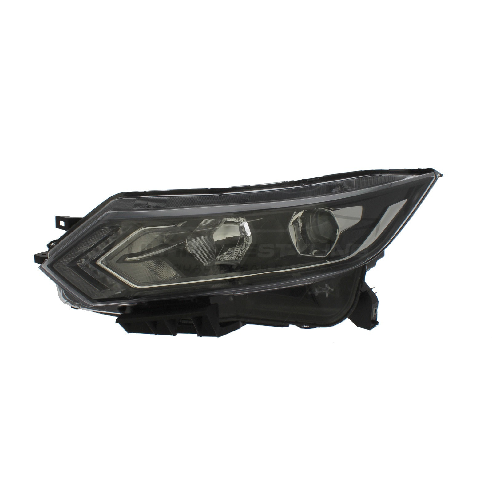 Nissan Qashqai 2017-2021 Halogen With LED Daytime Running Lamp, Electric Without Motor, Black Headlight / Headlamp Passengers Side (LH)
