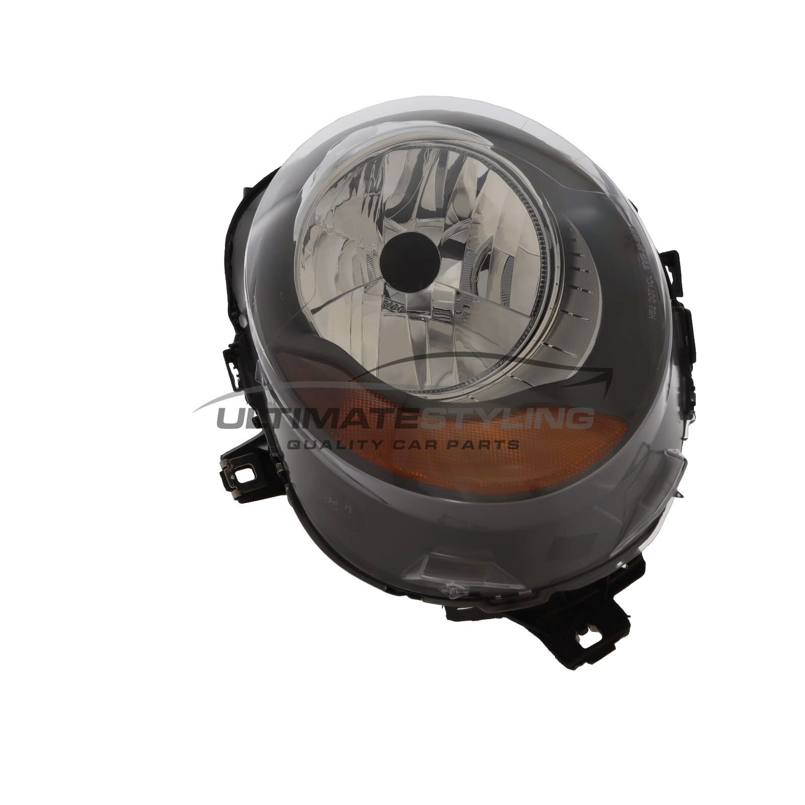 Mini 2014-2018 Halogen, Electric With Motor, Headlight / Headlamp with Black Surround Including Amber Indicator Drivers Side (RH)