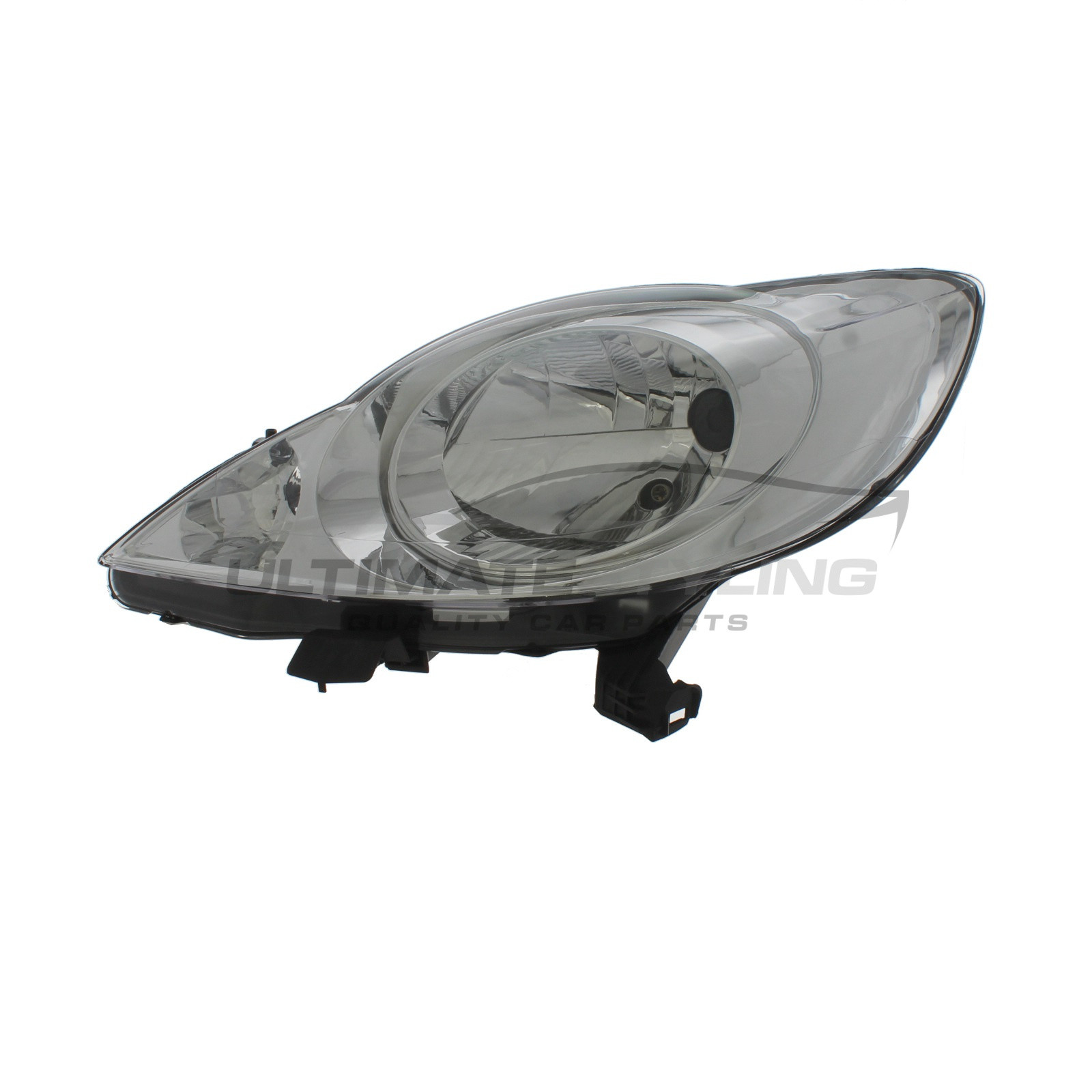 Peugeot 107 2005-2012 Halogen, Electric Without Motor, Chrome Headlight / Headlamp Passengers Side (LH)