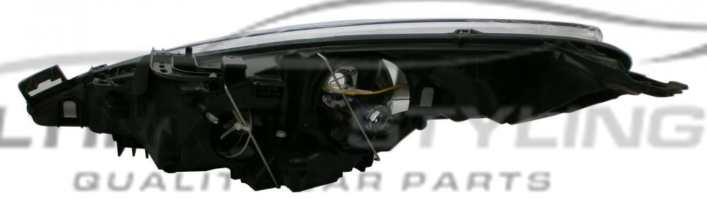 Peugeot 207 2006-2014 Halogen, Electric With Motor, Chrome Headlight / Headlamp (Projector Type Includes Cornering Lamp) Drivers Side (RH)