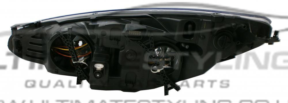 Peugeot 308 2011-2014, RCZ 2013-2016 Halogen, Electric With Motor, Chrome Headlight / Headlamp Drivers Side (RH)