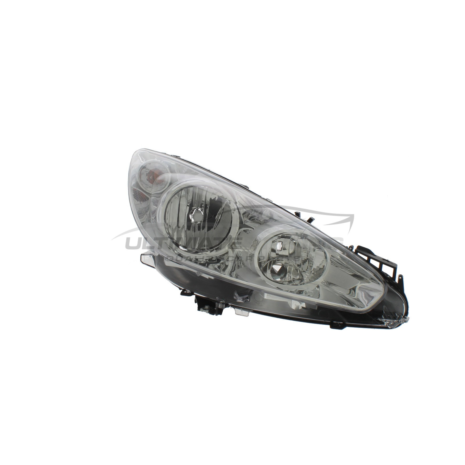Peugeot 308 2011-2014, RCZ 2013-2016 Halogen, Electric With Motor, Chrome Headlight / Headlamp Drivers Side (RH)