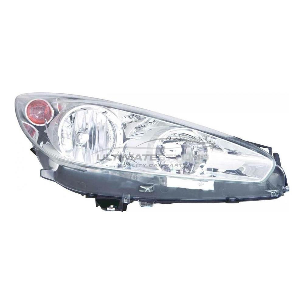 Peugeot 308 2011-2014, RCZ 2013-2016 Halogen, Electric With Motor, Chrome Headlight / Headlamp Drivers Side (RH)