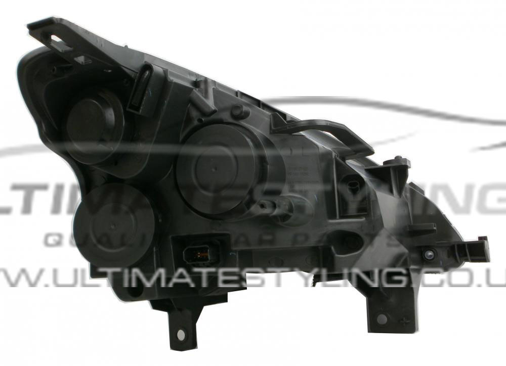 Peugeot Partner 2012-2015 Halogen, Electric With Motor, Chrome Headlight / Headlamp Including Clear Indicator Passengers Side (LH)