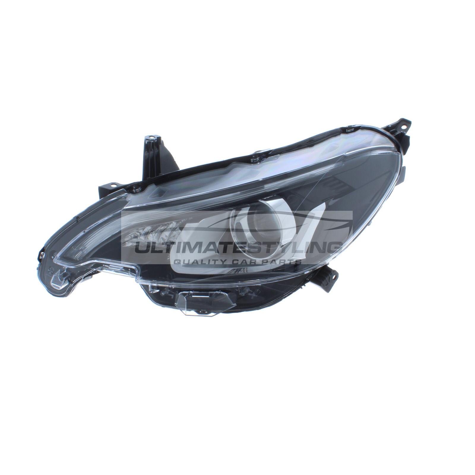 Peugeot 108 2014-> Halogen With LED Daytime Running Lamp, Electric Without Motor, Black Headlight / Headlamp Passengers Side (LH)