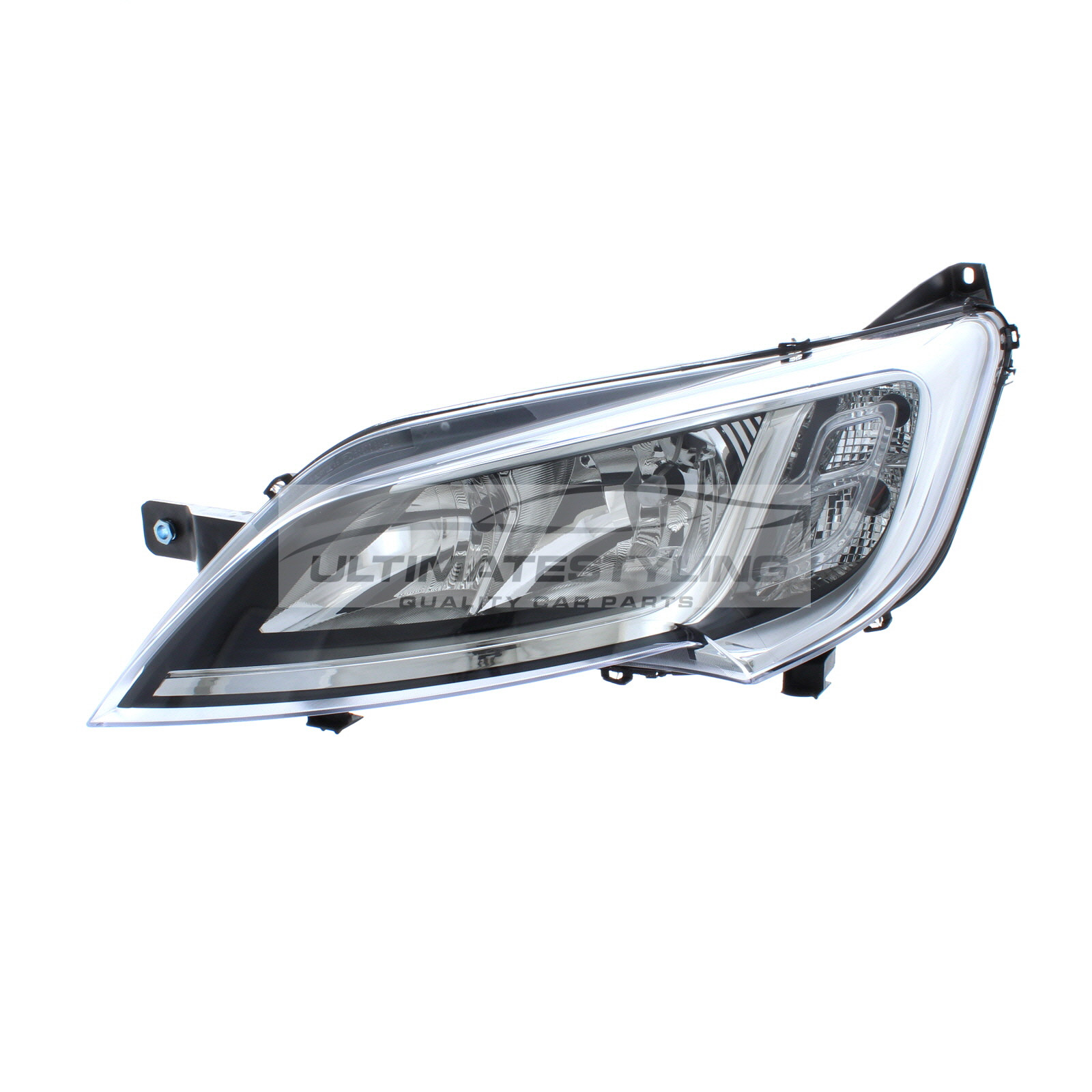 Citroen Relay 2014->, Fiat Ducato 2014-> Halogen, Electric With Motor, Chrome Headlight / Headlamp Passengers Side (LH)