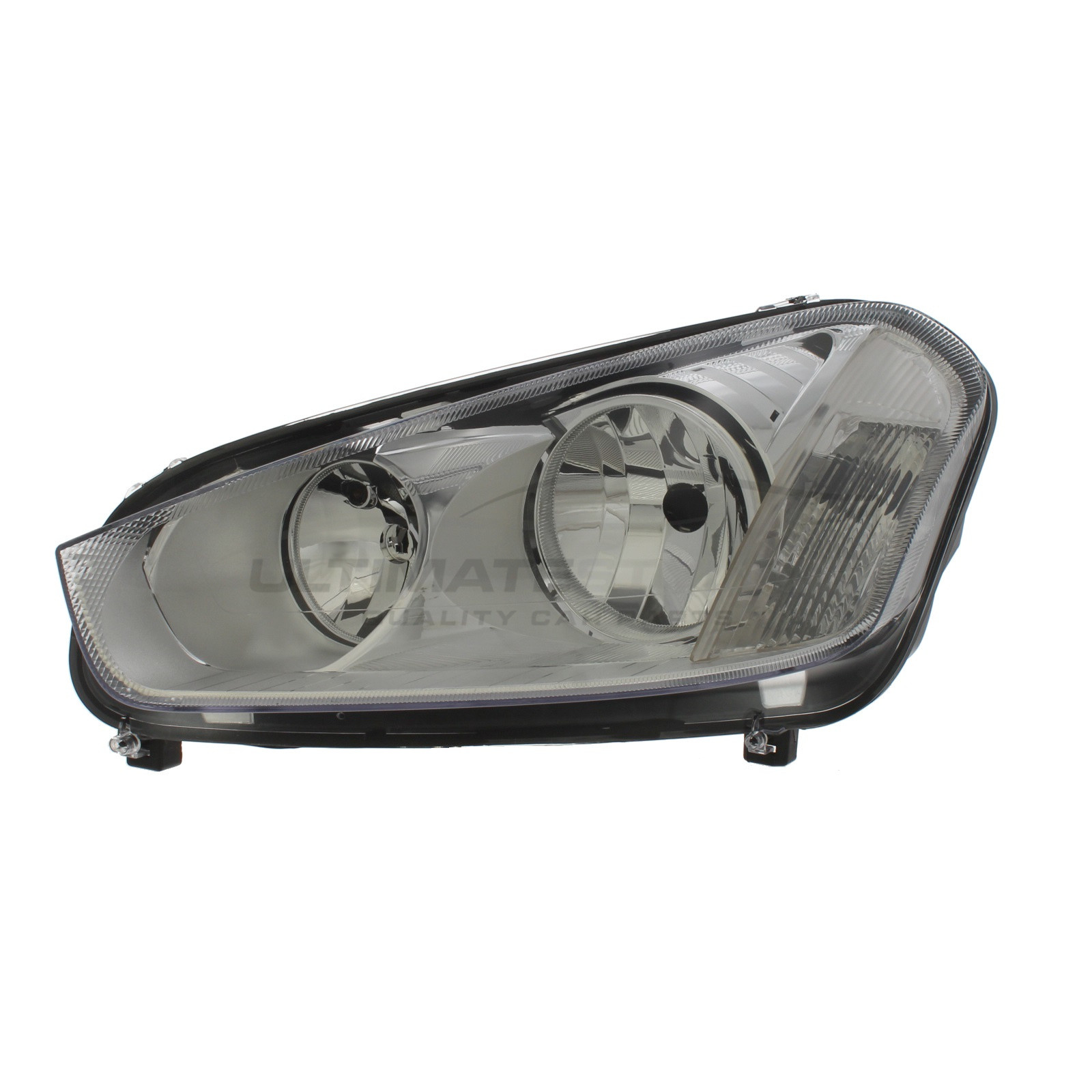 Ford C-MAX 2007-2011 Halogen, Electric With Motor, Chrome Headlight / Headlamp Passengers Side (LH)