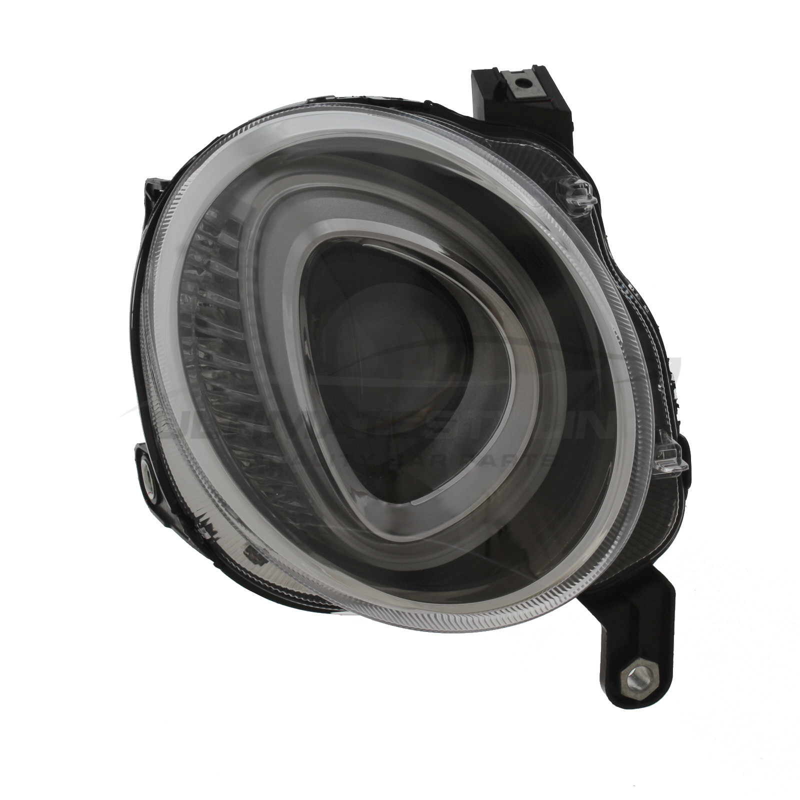 Abarth 500, 595, 695 2016->, Fiat 500 2015-> Halogen, Electric With Motor, Black Headlight / Headlamp (Dipped Beam) Passengers Side (LH)