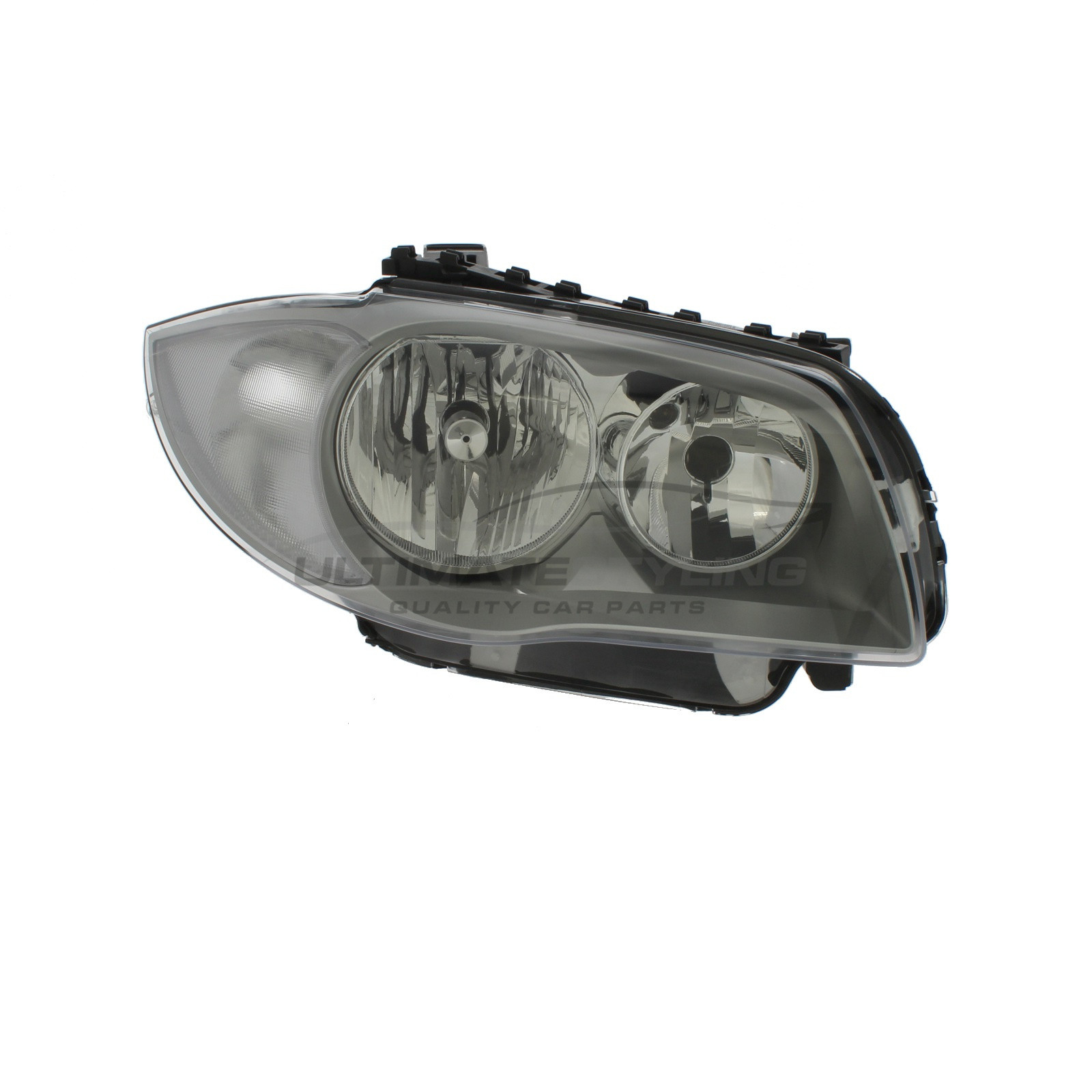 BMW 1 Series 2004-2007 Halogen, Electric Without Motor, Chrome Headlight / Headlamp Drivers Side (RH)