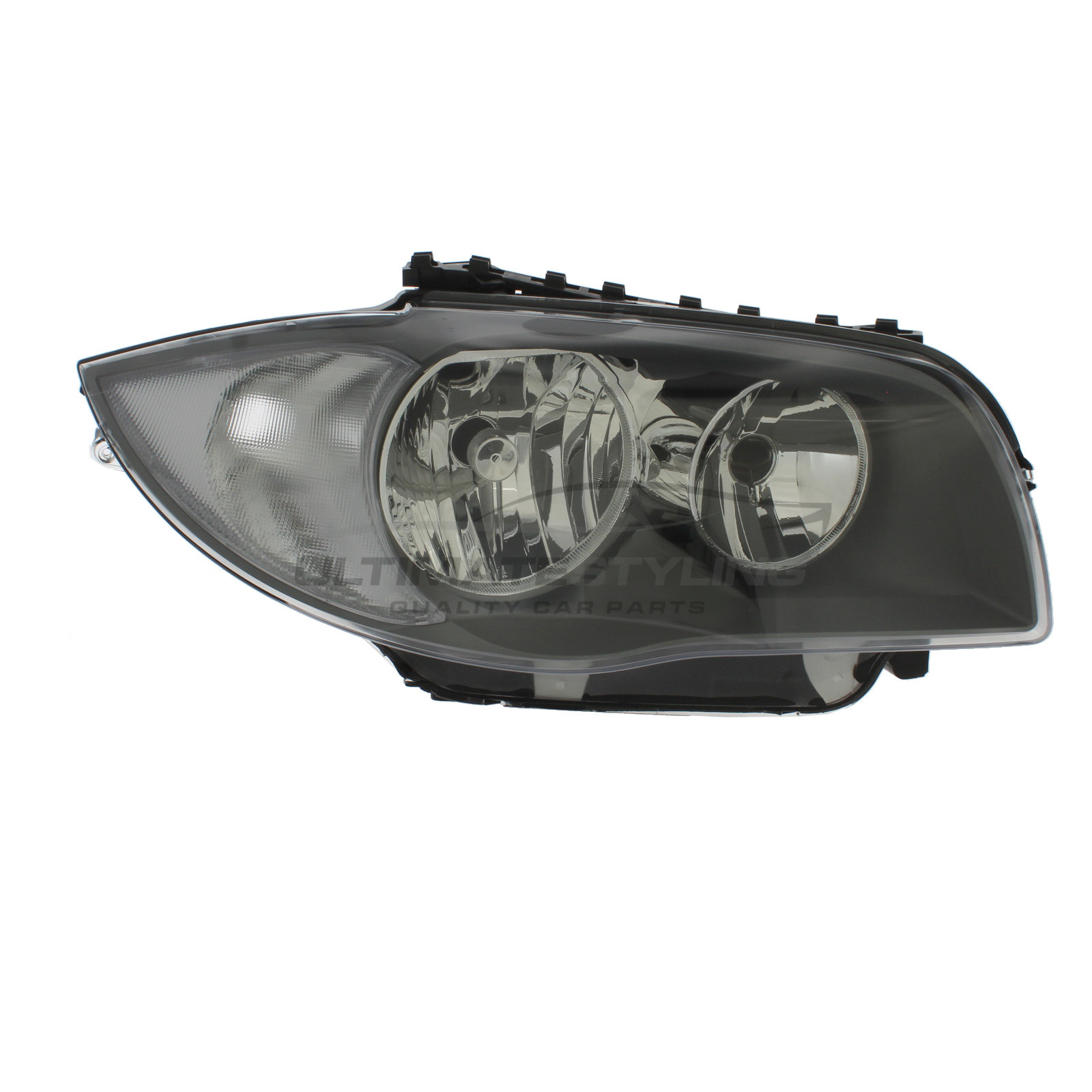 BMW 1 Series 2007-2012 Halogen, Electric Without Motor, Grey Headlight / Headlamp Drivers Side (RH)