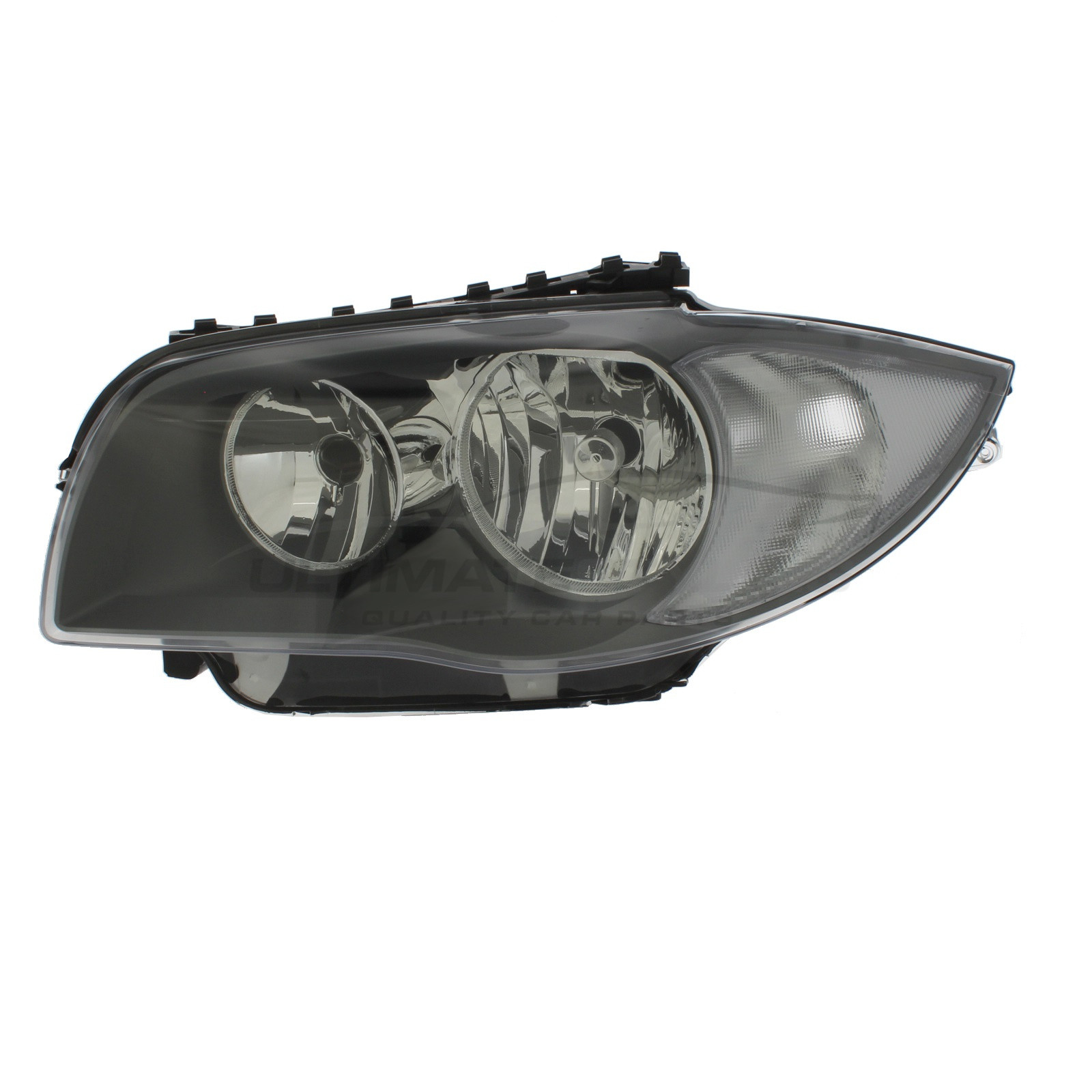 BMW 1 Series 2007-2012 Halogen, Electric Without Motor, Grey Headlight / Headlamp Passengers Side (LH)