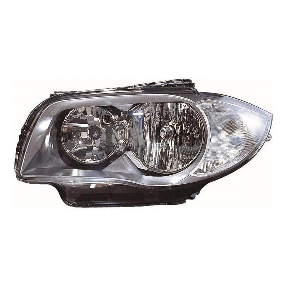 BMW 1 Series 2007-2012 Halogen, Electric Without Motor, Grey Headlight / Headlamp Passengers Side (LH)