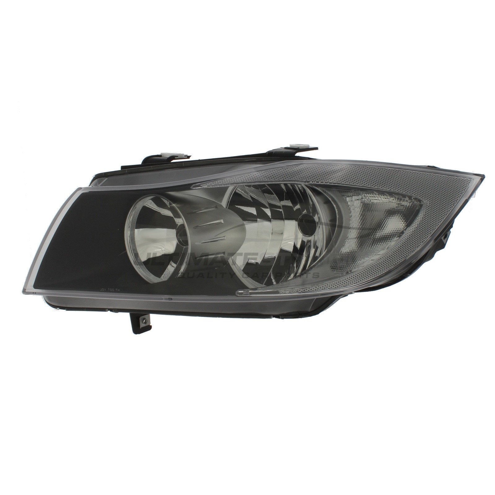 BMW 3 Series 2005-2008 Halogen, Electric Without Motor, Black Headlight / Headlamp Passengers Side (LH)