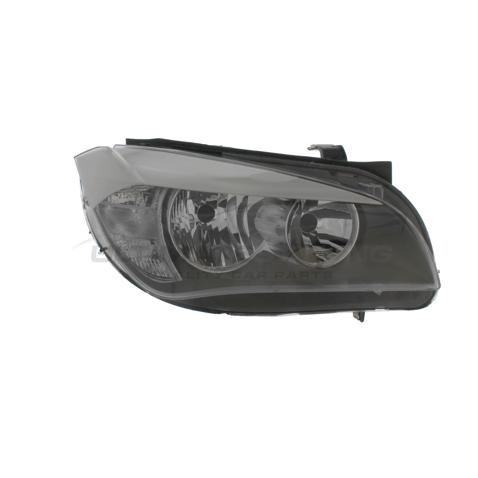 BMW X1 2009-2012 Halogen, Electric Without Motor, Black Headlight / Headlamp Drivers Side (RH)