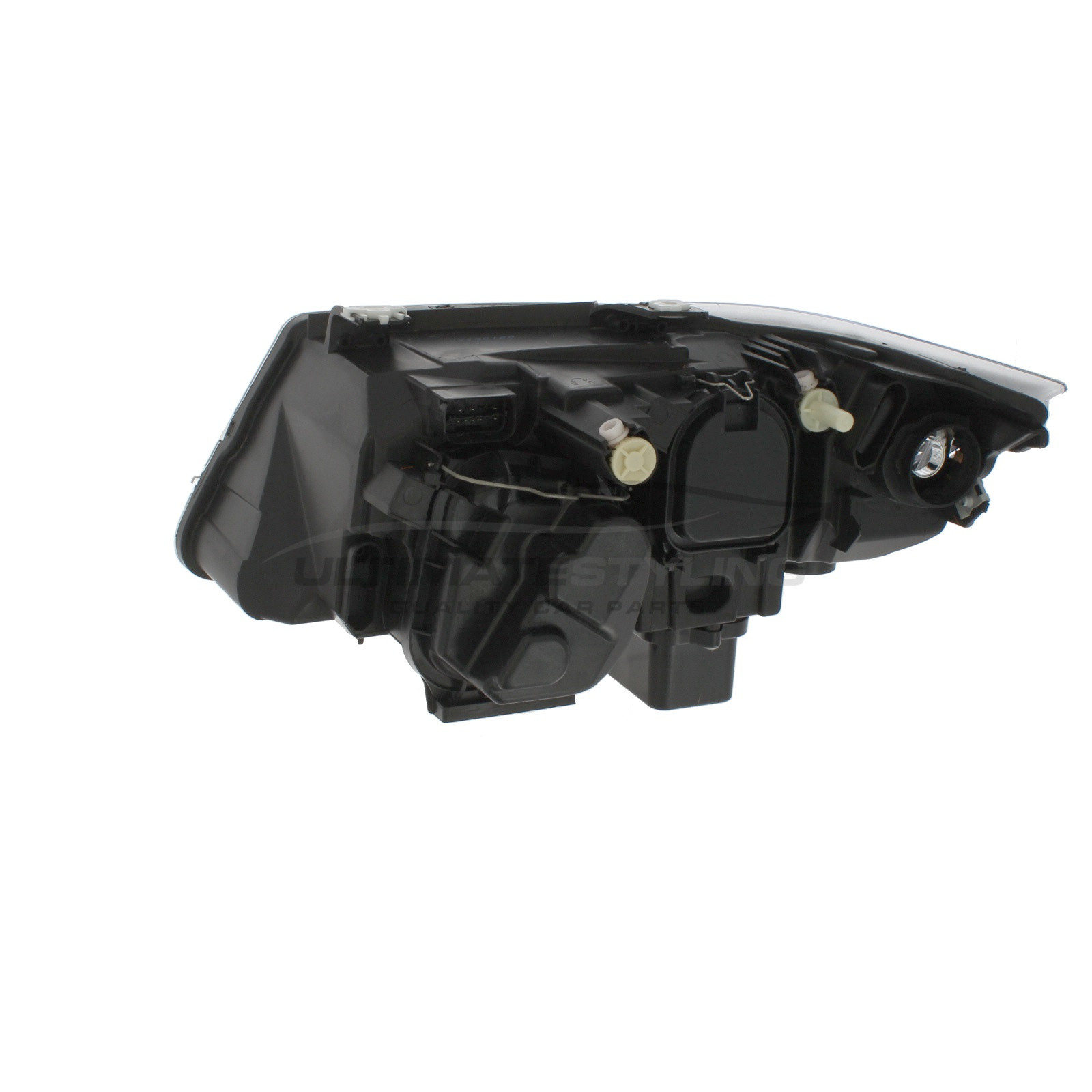 BMW 3 Series 2008-2012 Halogen, Electric Without Motor, Black Headlight / Headlamp Drivers Side (RH)