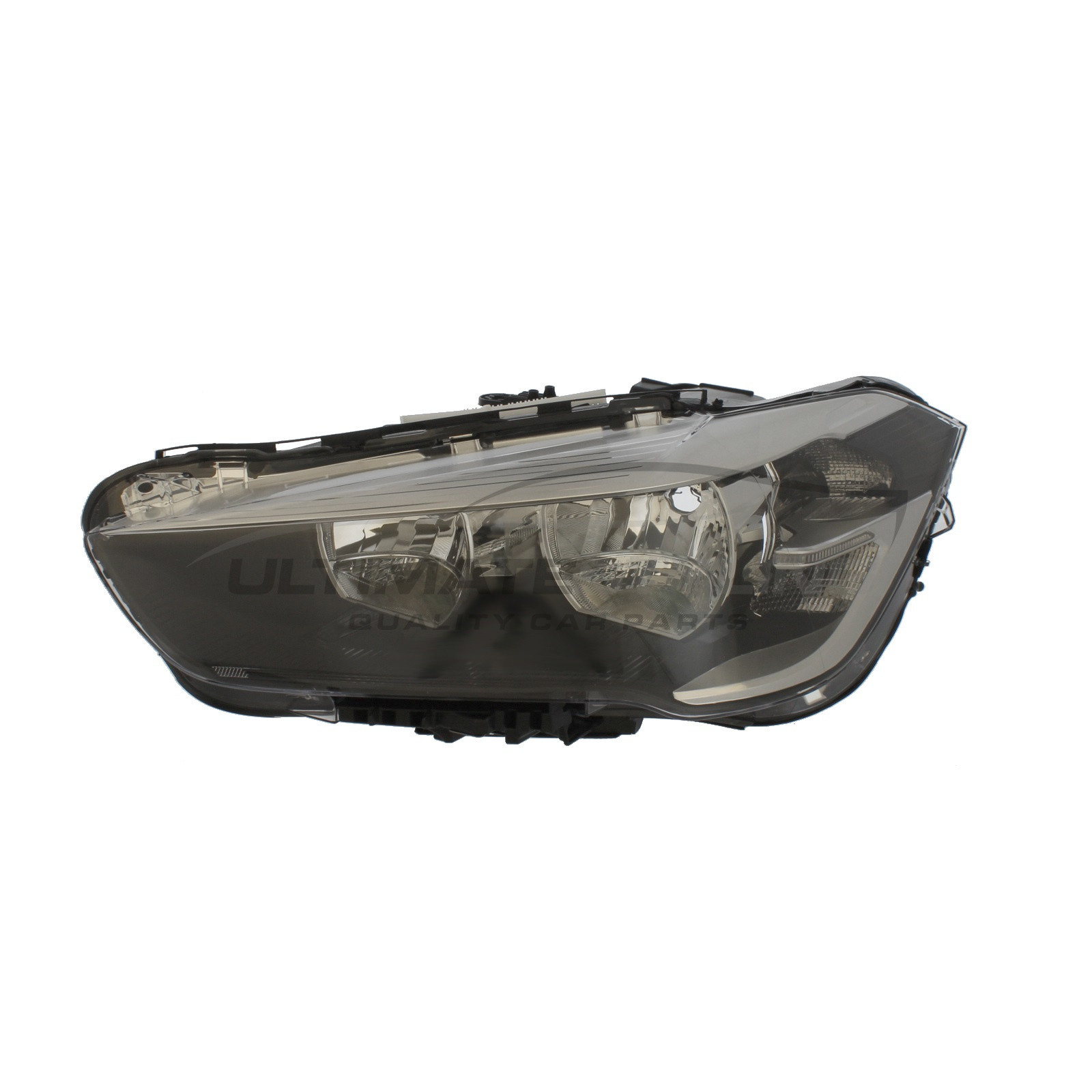 BMW X1 2015-2020 Halogen With LED Daytime Running Lamp, Electric With Motor, Black Headlight / Headlamp Passengers Side (LH)