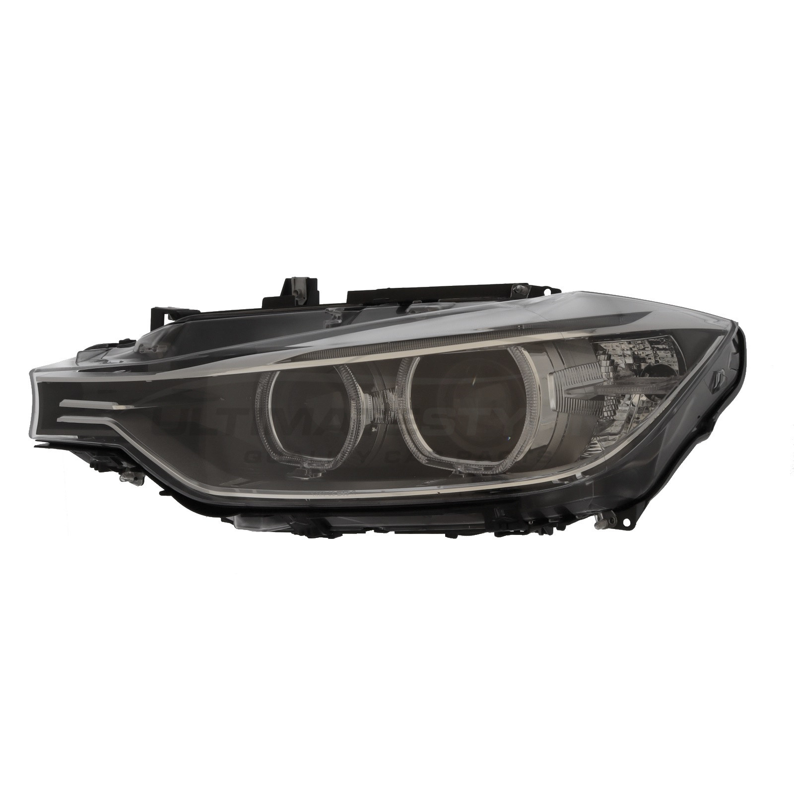 BMW 3 Series 2011-2015 Xenon With LED Daytime Running Lamp, Electric With Motor, Black Headlight / Headlamp Passengers Side (LH)