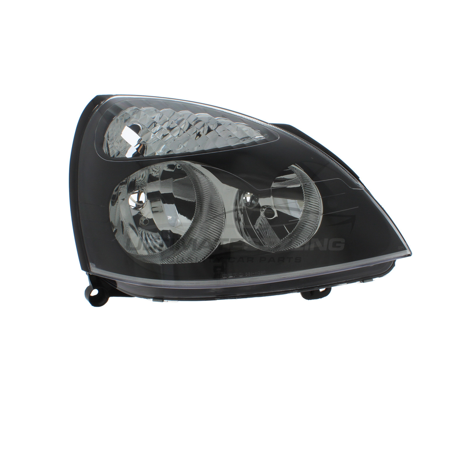 Renault Clio 2001-2005 Halogen, Electric Without Motor, Headlight / Headlamp Black Surround Drivers Side (RH)