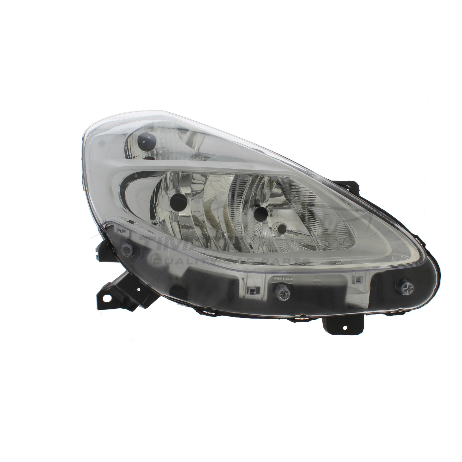 Renault Clio 2009-2013 Halogen, Electric Without Motor, Chrome Headlight / Headlamp Drivers Side (RH)