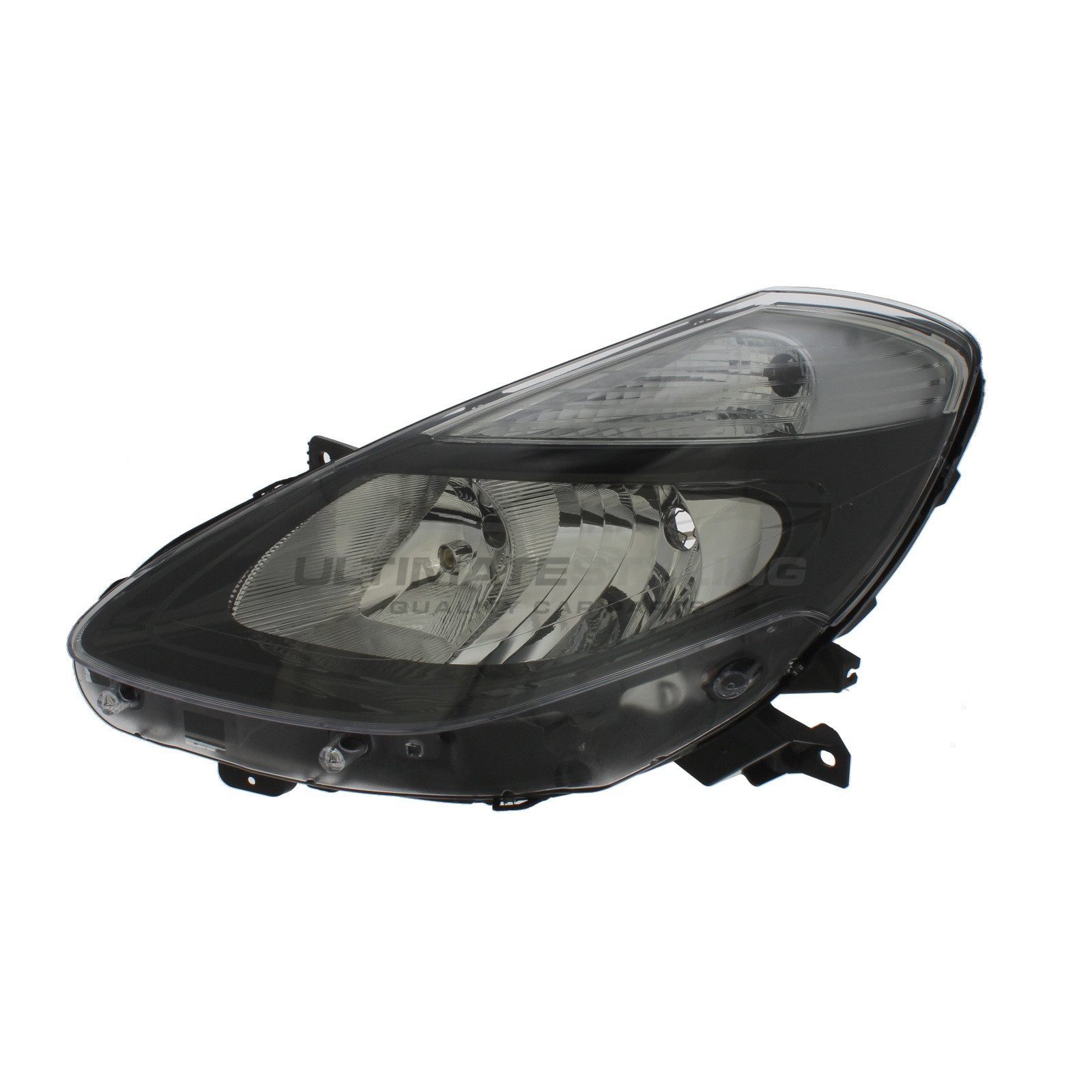 Renault Clio 2009-2013 Halogen, Electric Without Motor, Black Headlight / Headlamp Passengers Side (LH)