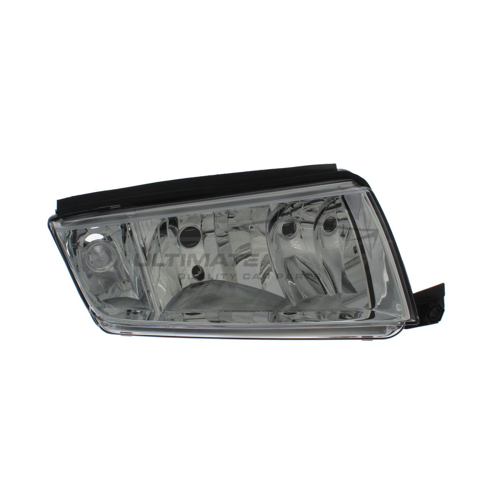 Skoda Fabia 2000-2007 Halogen, Electric Without Motor, Chrome Headlight / Headlamp Drivers Side (RH)