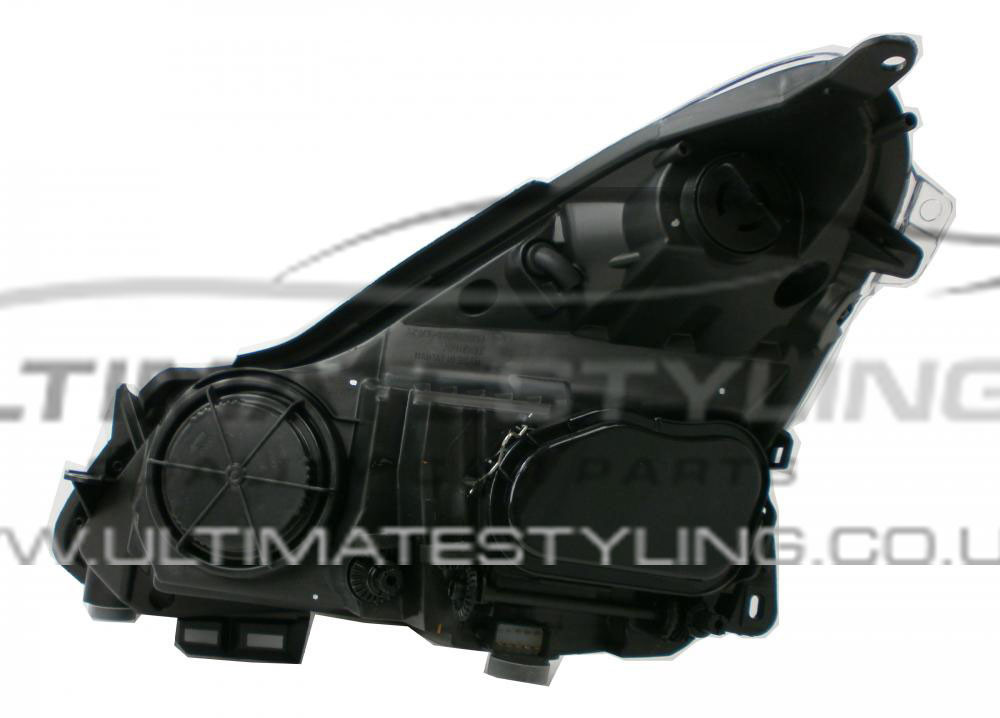 Skoda Fabia 2007-2010, Roomster 2006-2010 Halogen, Electric With Motor, Chrome Headlight / Headlamp (Projector Type) Drivers Side (RH)