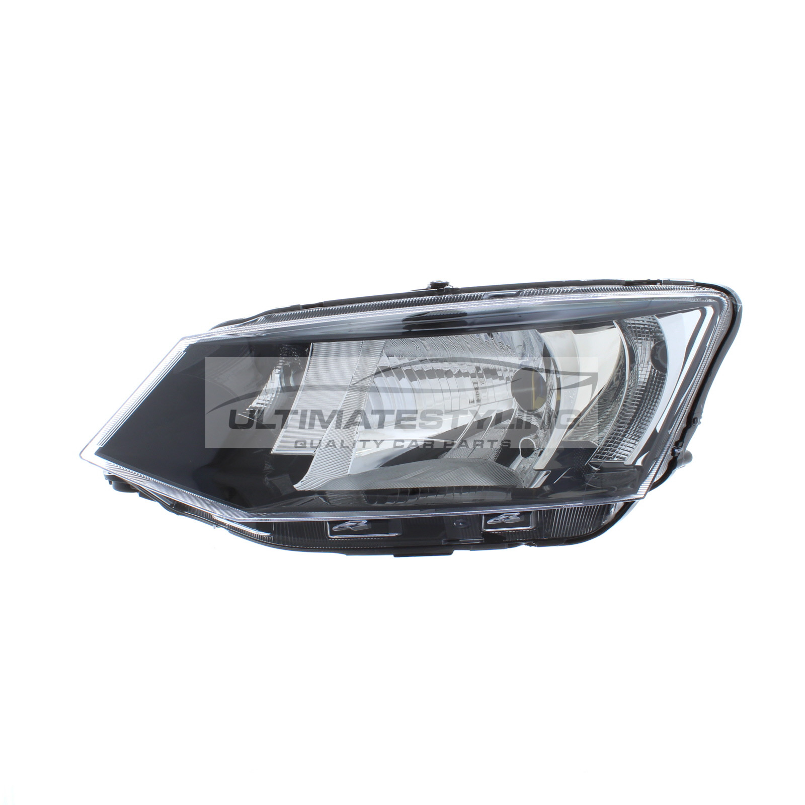 Skoda Fabia 2014-2018 Halogen, Electric With Motor, Chrome Headlight / Headlamp Passengers Side (LH)