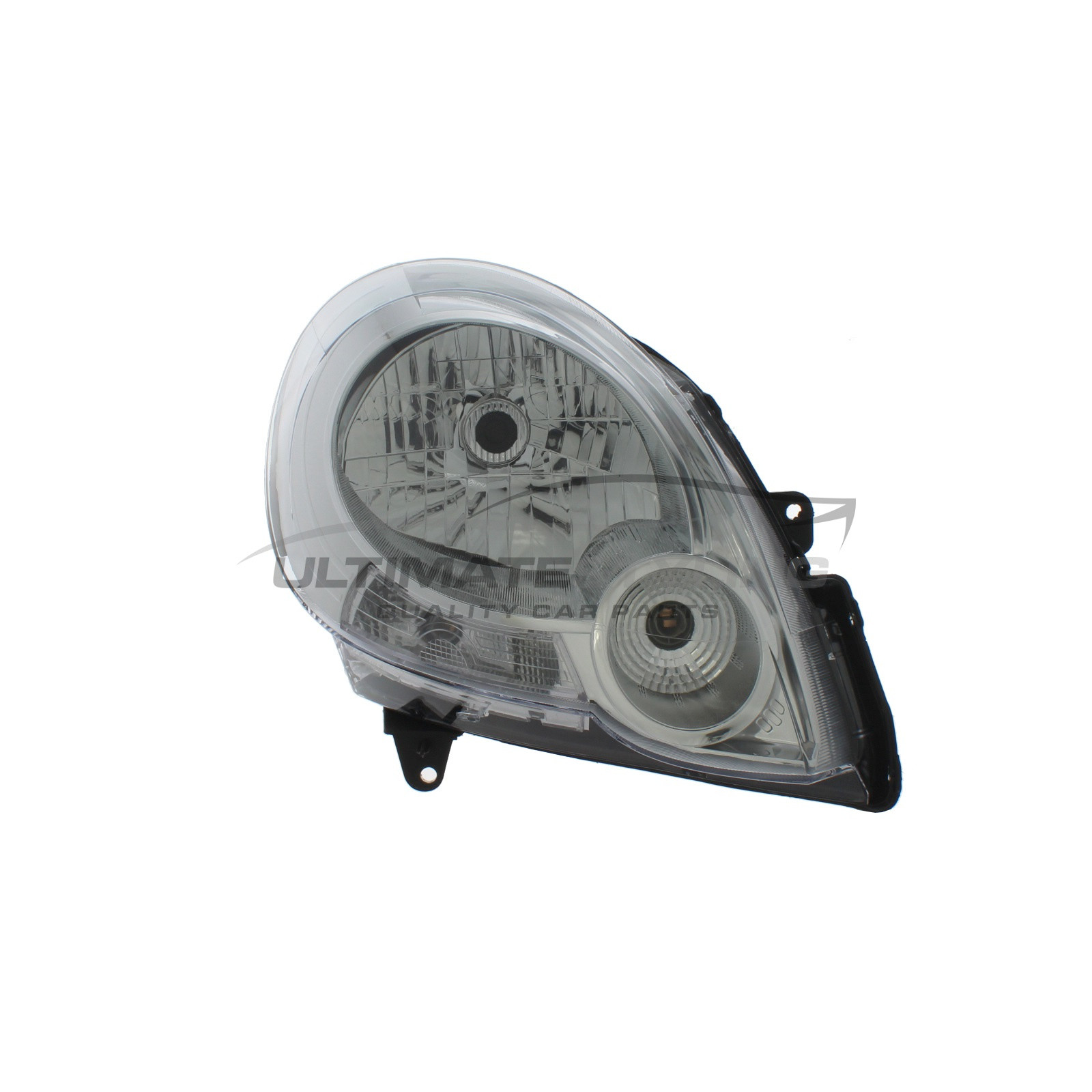 Renault Kangoo 2008-2013 Halogen, Electric Without Motor, Chrome Headlight / Headlamp Drivers Side (RH)