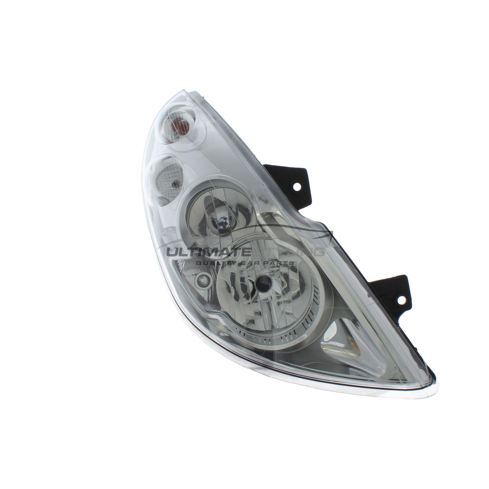 Renault Master 2010-2020, Vauxhall Movano 2010-2020 Halogen, Electric Without Motor, Chrome Headlight / Headlamp Drivers Side (RH)
