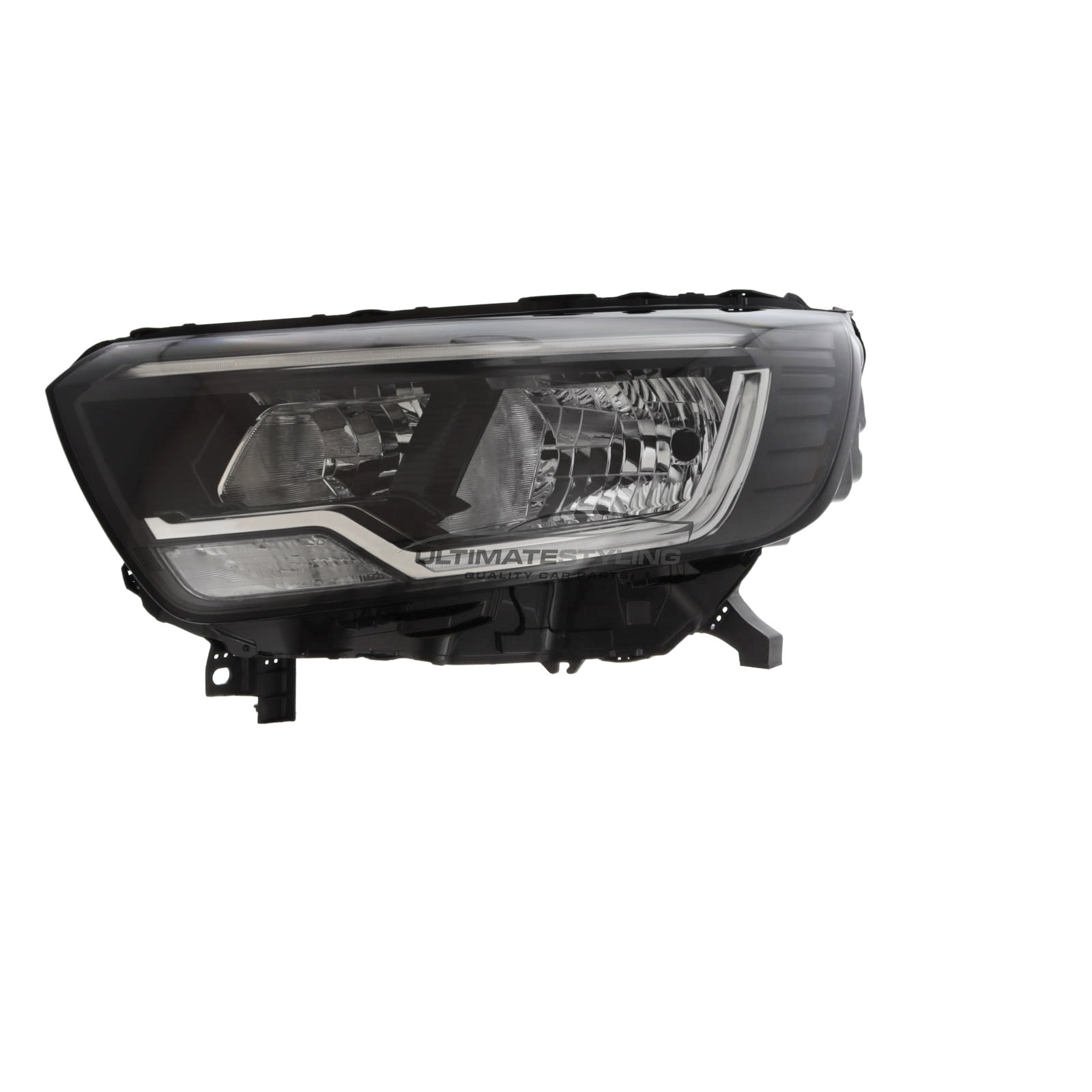 Renault Kangoo Mk3 Phase 1 2022-> Headlight / Headlamp - Chrome Inner - Halogen With LED Daytime Running Light - Passengers Side Nearside Left Hand