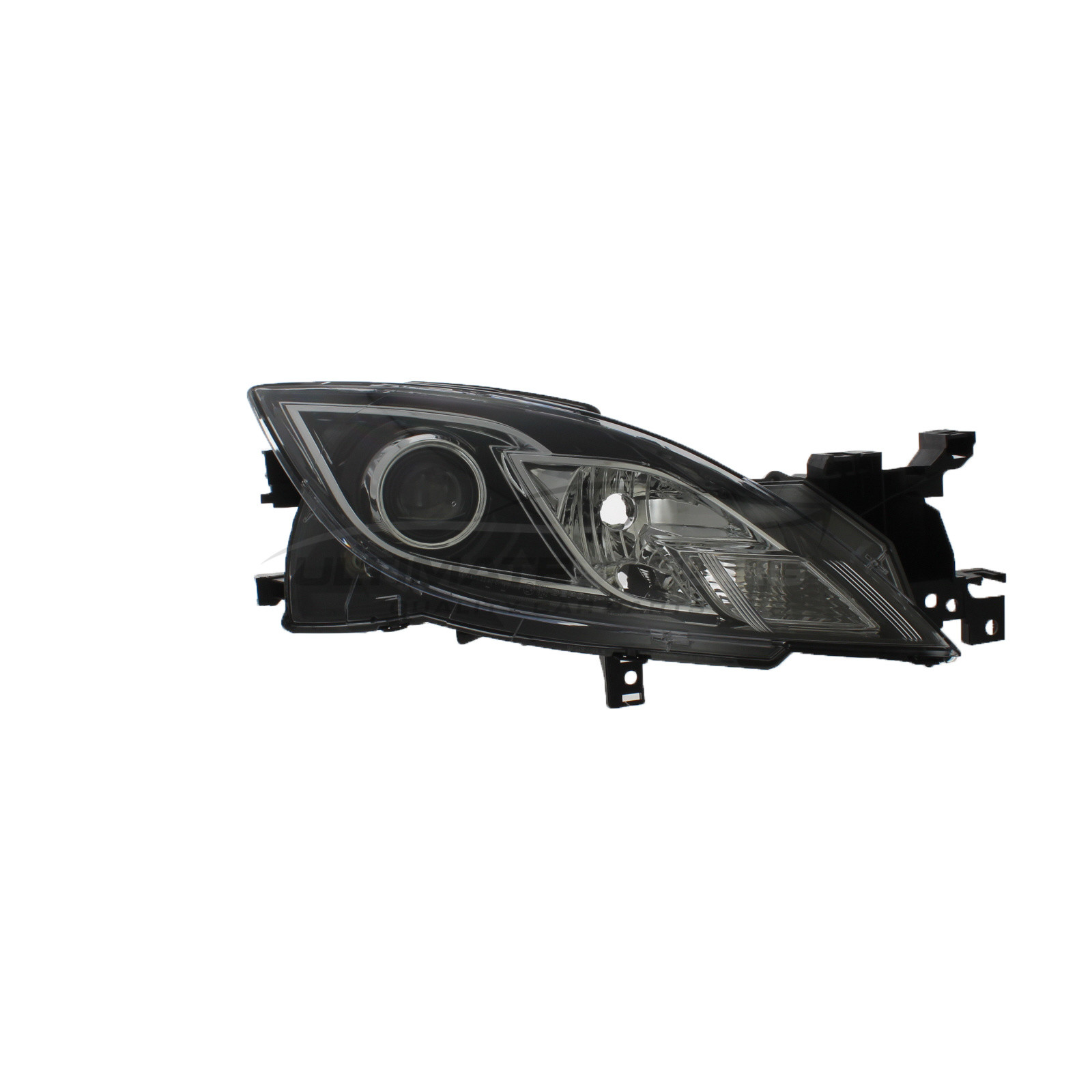 Mazda 6 2008-2010 Halogen, Electric Without Motor, Black Headlight / Headlamp Drivers Side (RH)