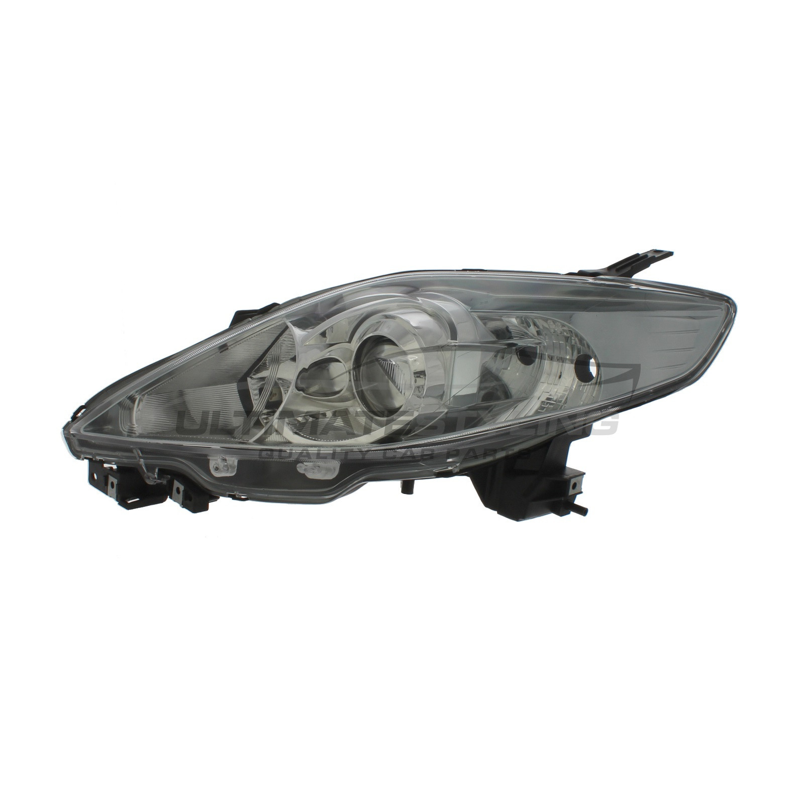Mazda 5 2005-2008 Halogen, Electric Without Motor, Chrome Headlight / Headlamp with Black Surround Passengers Side (LH)
