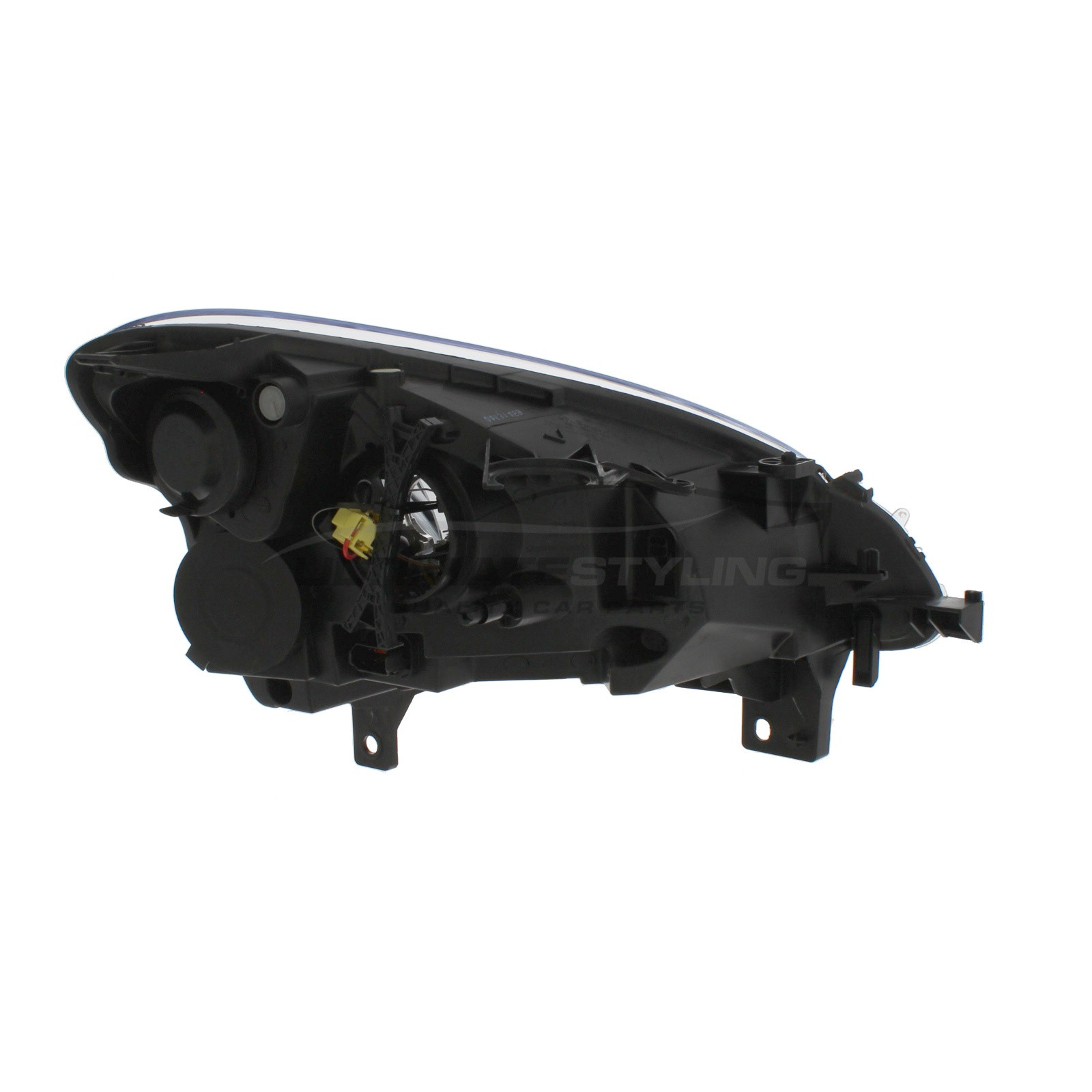 Citroen Berlingo 2008-2018, Peugeot Partner 2015-2018 Halogen, Electric With Motor, Chrome Headlight / Headlamp with Black Edging Passengers Side (LH)