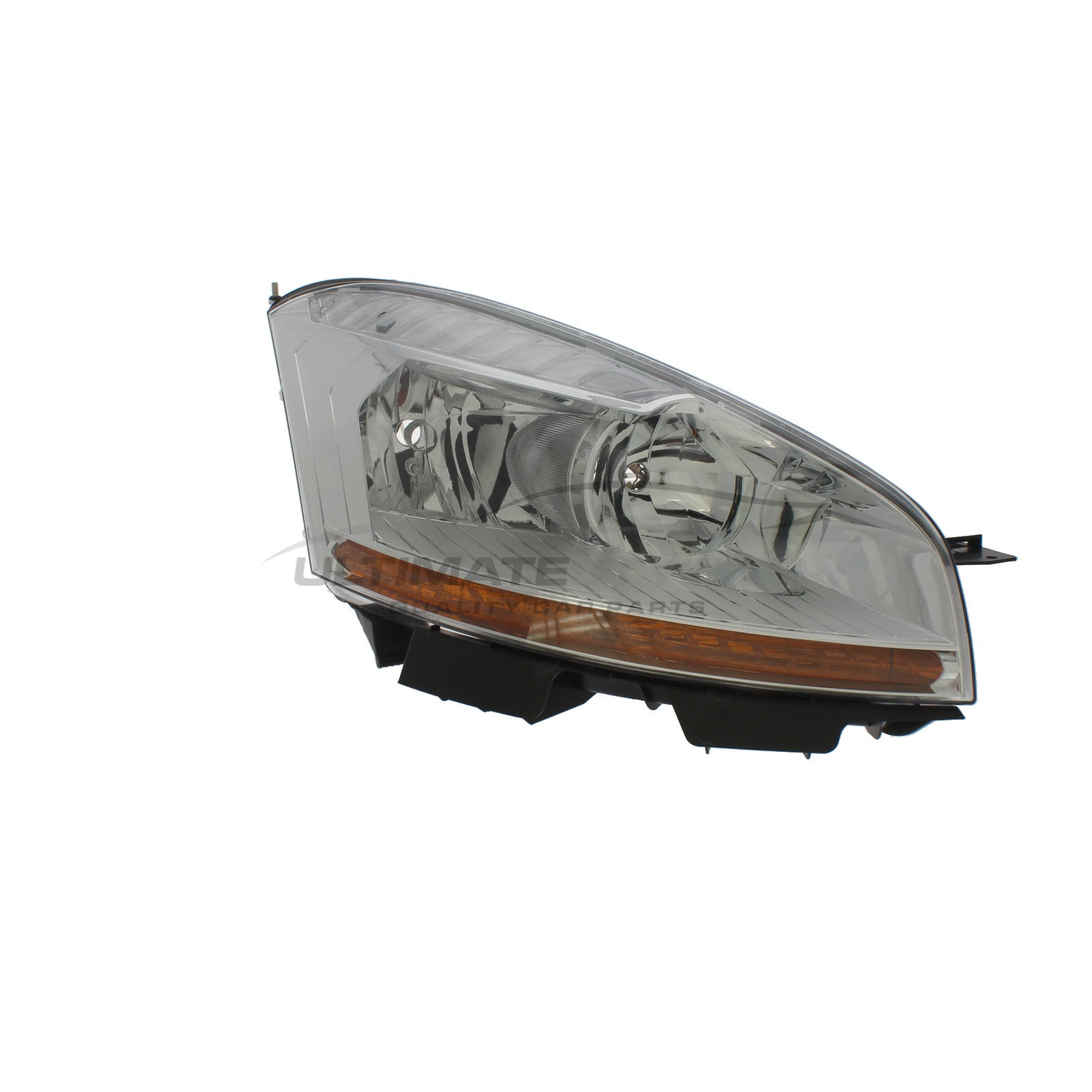 Citroen C4 Picasso 2006-2011, C4 Grand Picasso 2006-2011 Halogen, Electric With Motor, Chrome Headlight / Headlamp Including Amber Indicator Drivers Side (RH)