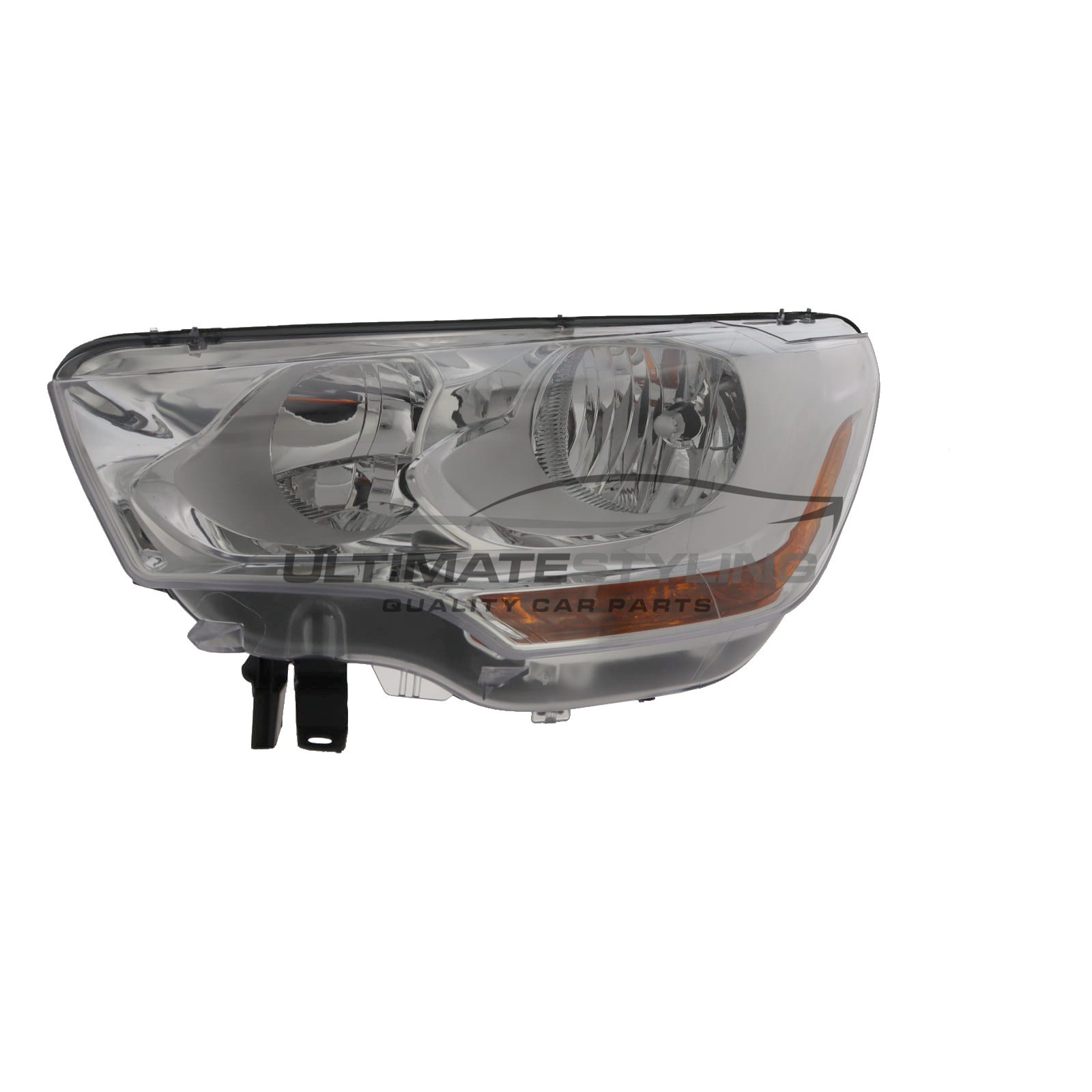 Citroen DS4 2011-2015 Halogen, Electric With Motor, Chrome Headlight / Headlamp Including Amber Indicator Passengers Side (LH)
