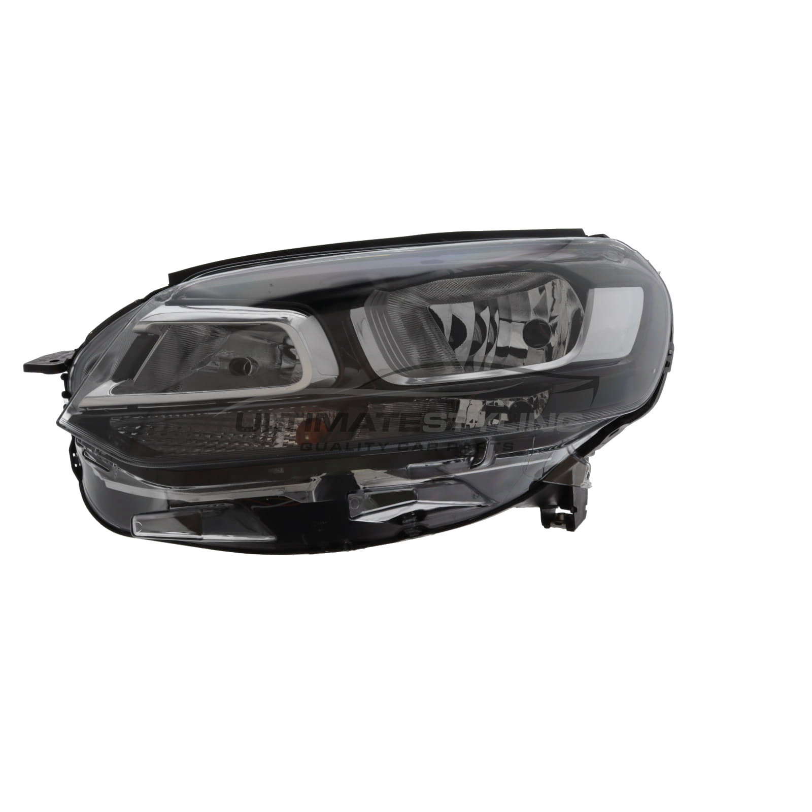 Citroen Dispatch 2016-> / Spacetourer 2016-2021 , Fiat Scudo 2022-> , Vauxhall Vivaro 2019-> - Headlight / Headlamp - Black Inner - Clear Indicator - Load Level Motor - Passenger Side Left Hand