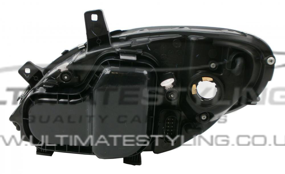 Mercedes Benz Viano 2003-2011, Vito 2003-2011 Halogen, Electric Without Motor, Chrome Headlight / Headlamp (Includes Fog Lamp) Drivers Side (RH)