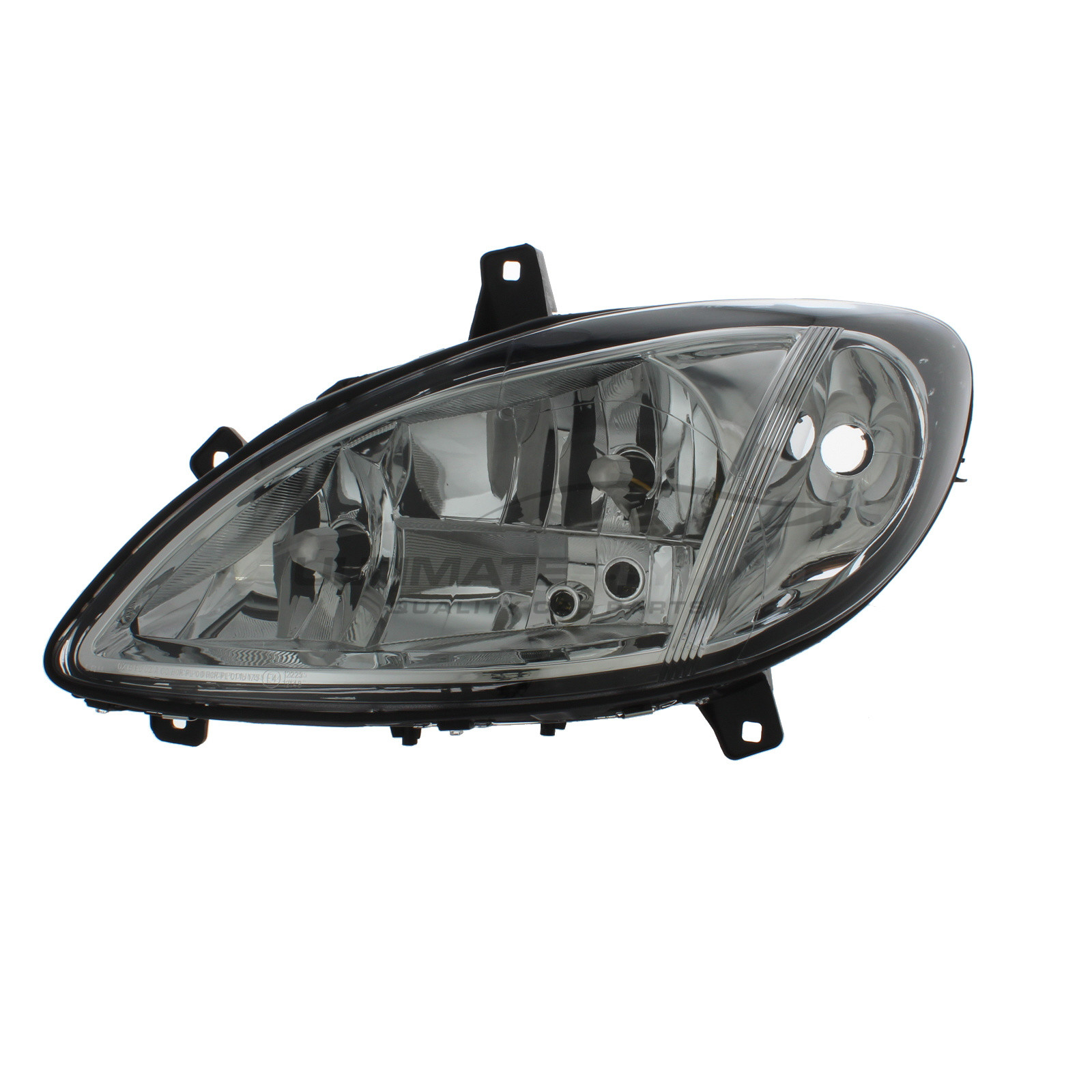 Mercedes Benz Viano 2003-2011, Vito 2003-2011 Halogen, Electric Without Motor, Chrome Headlight / Headlamp (Includes Fog Lamp) Passenger Side (LH)