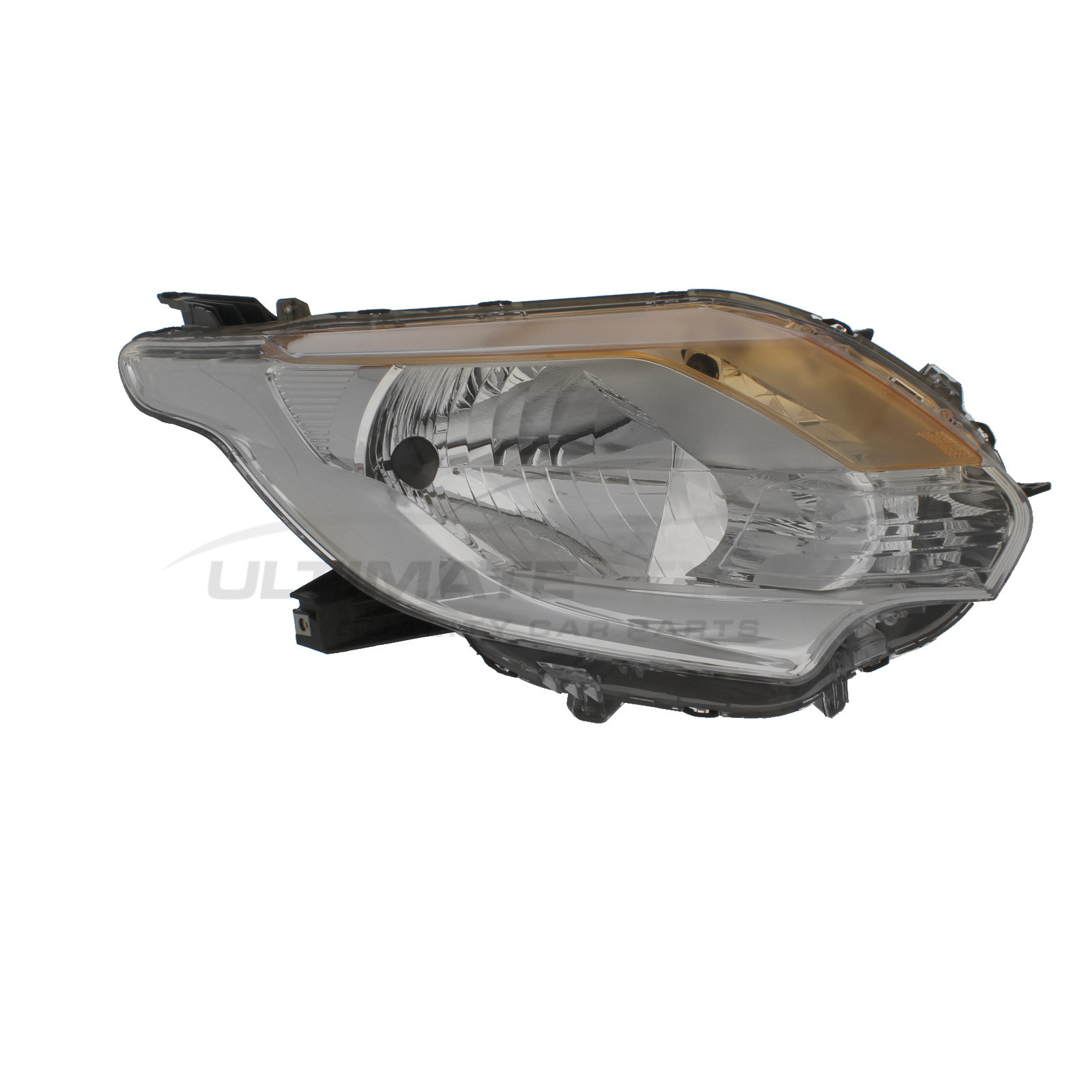 Fiat Fullback 2016-2020, Mitsubishi L200 2015-2020 Halogen, Electric Without Motor, Chrome Headlight / Headlamp Including Amber Indicator Drivers Side (RH)