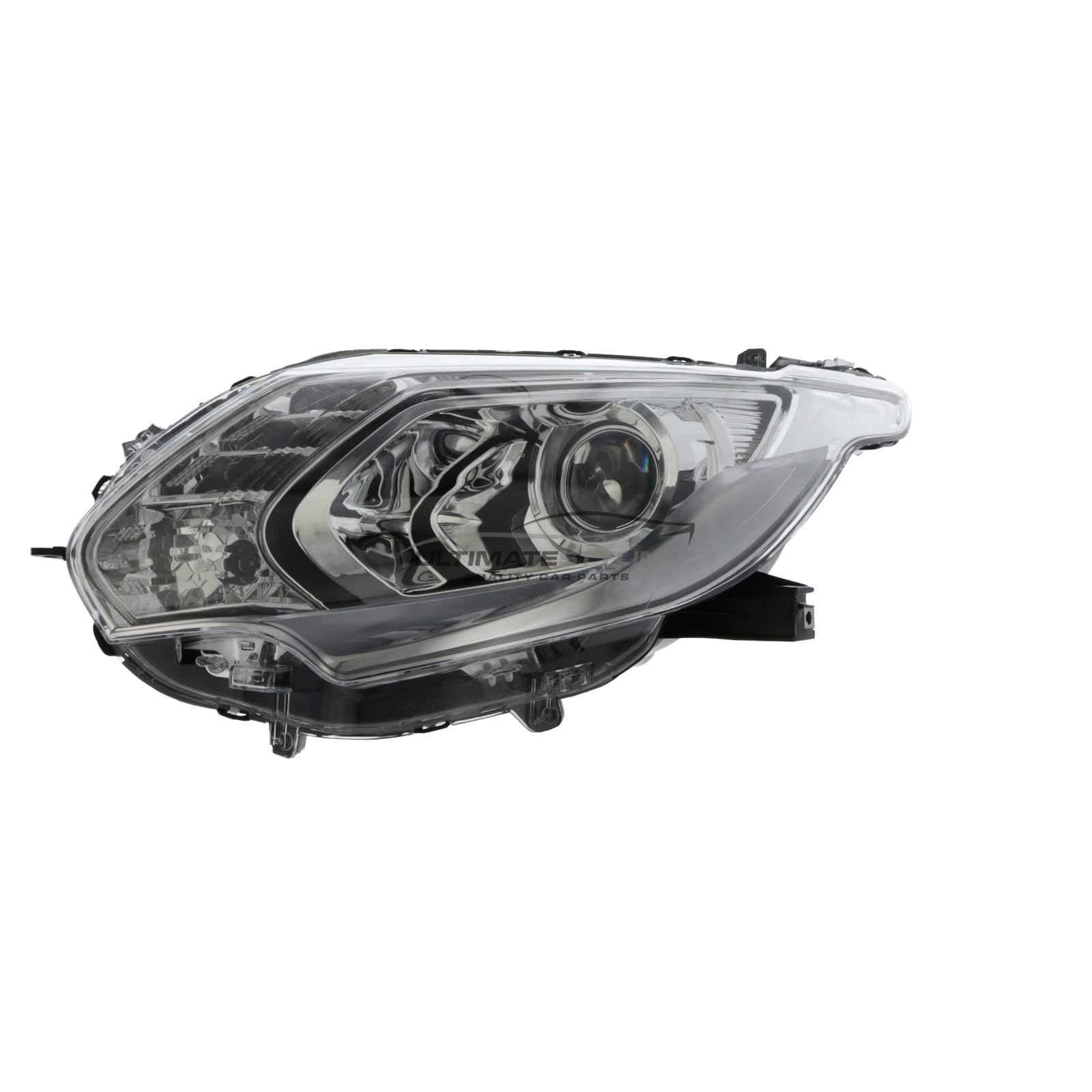 Fiat Fullback 2016-2020, Mitsubishi L200 2015-2020 Xenon - Headlight / Headlamp - Chrome Inner - Clear Indicator - Passengers Side Nearside Left Hand