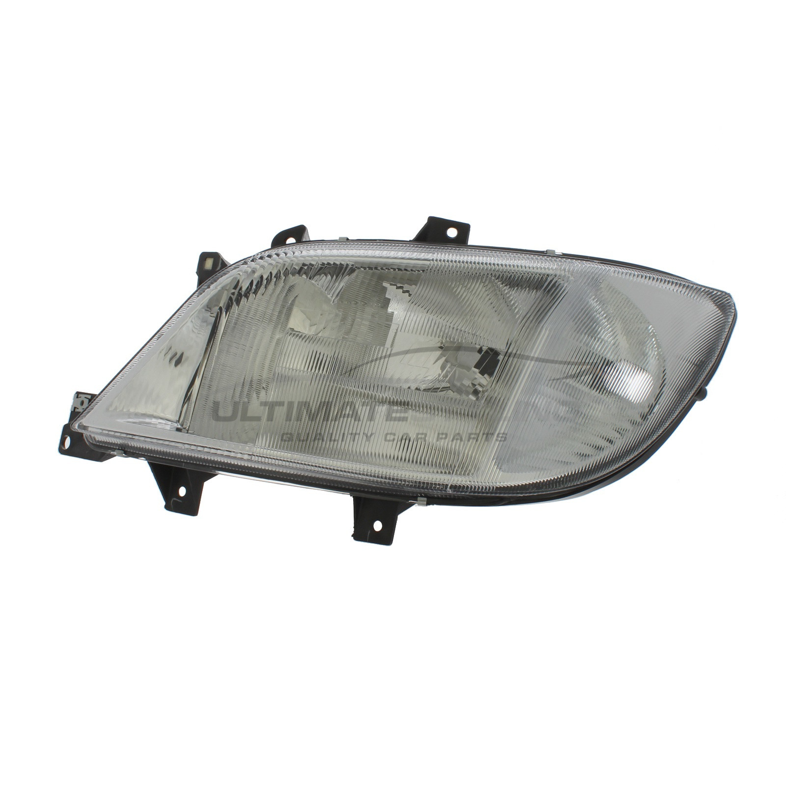 Mercedes Benz Sprinter 2000-2003 Halogen, Electric Without Motor, Chrome Headlight / Headlamp (Excludes Fog Lamp) Passengers Side (LH)
